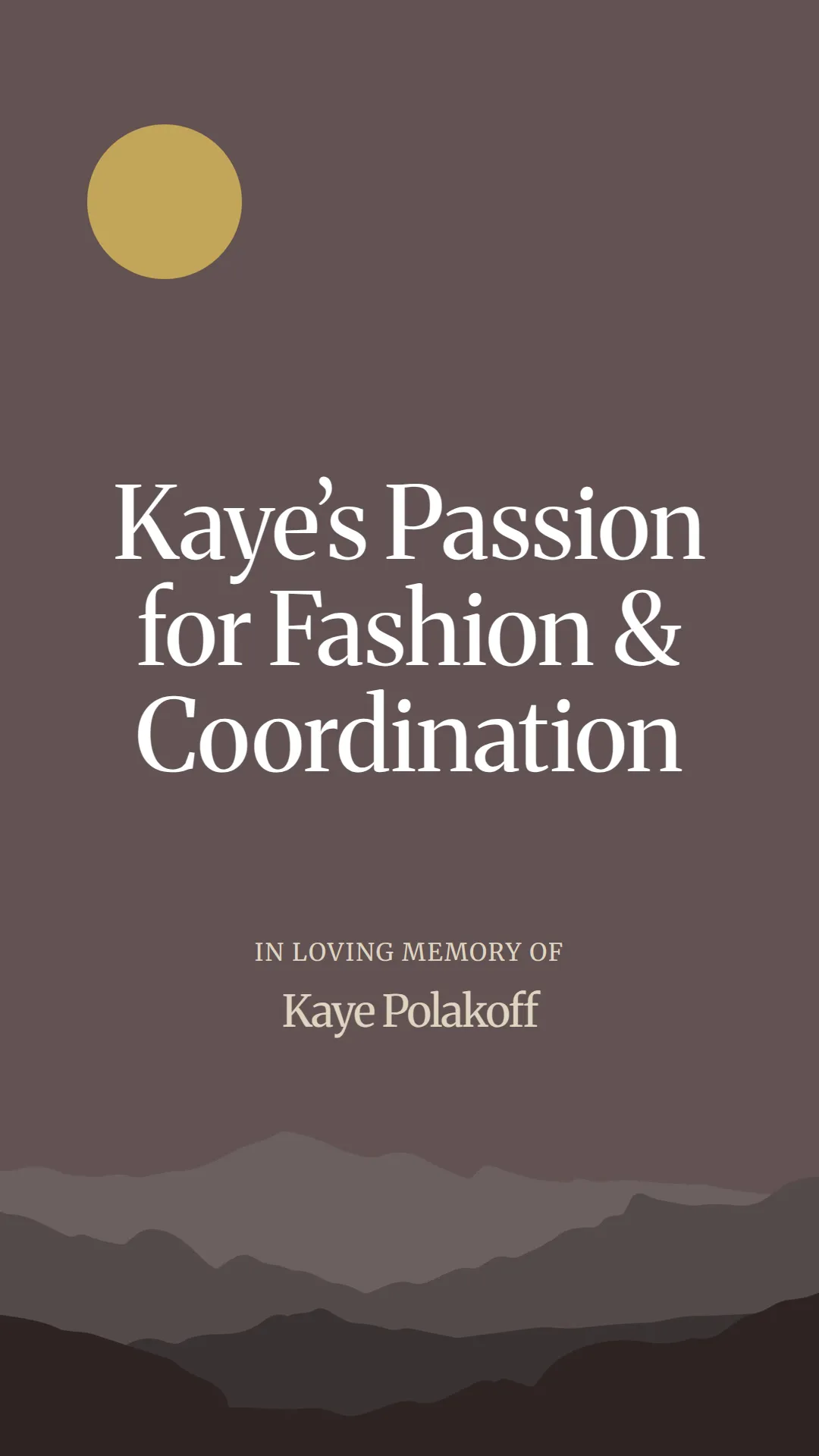 Kaye’s Passion for Fashion and Coordination