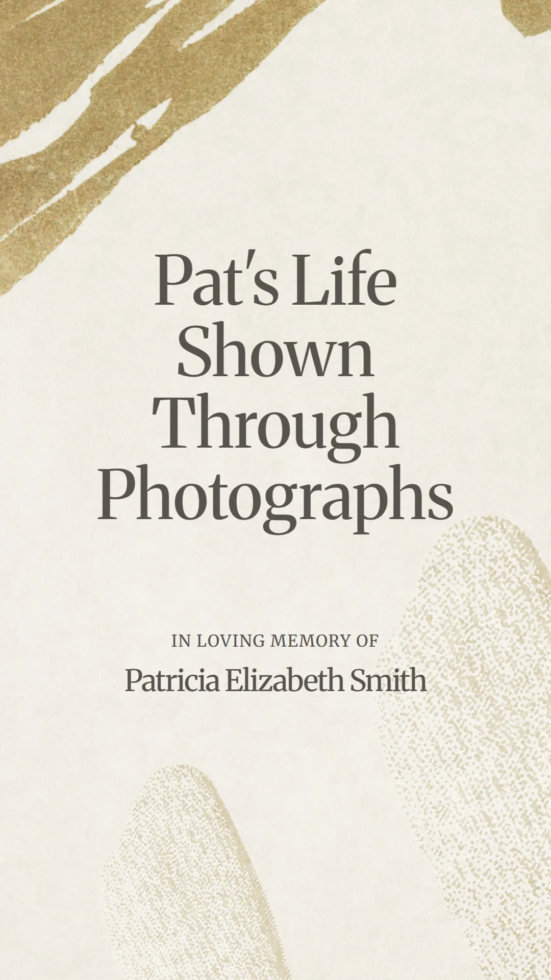 Pat's Life Shown Through Photographs