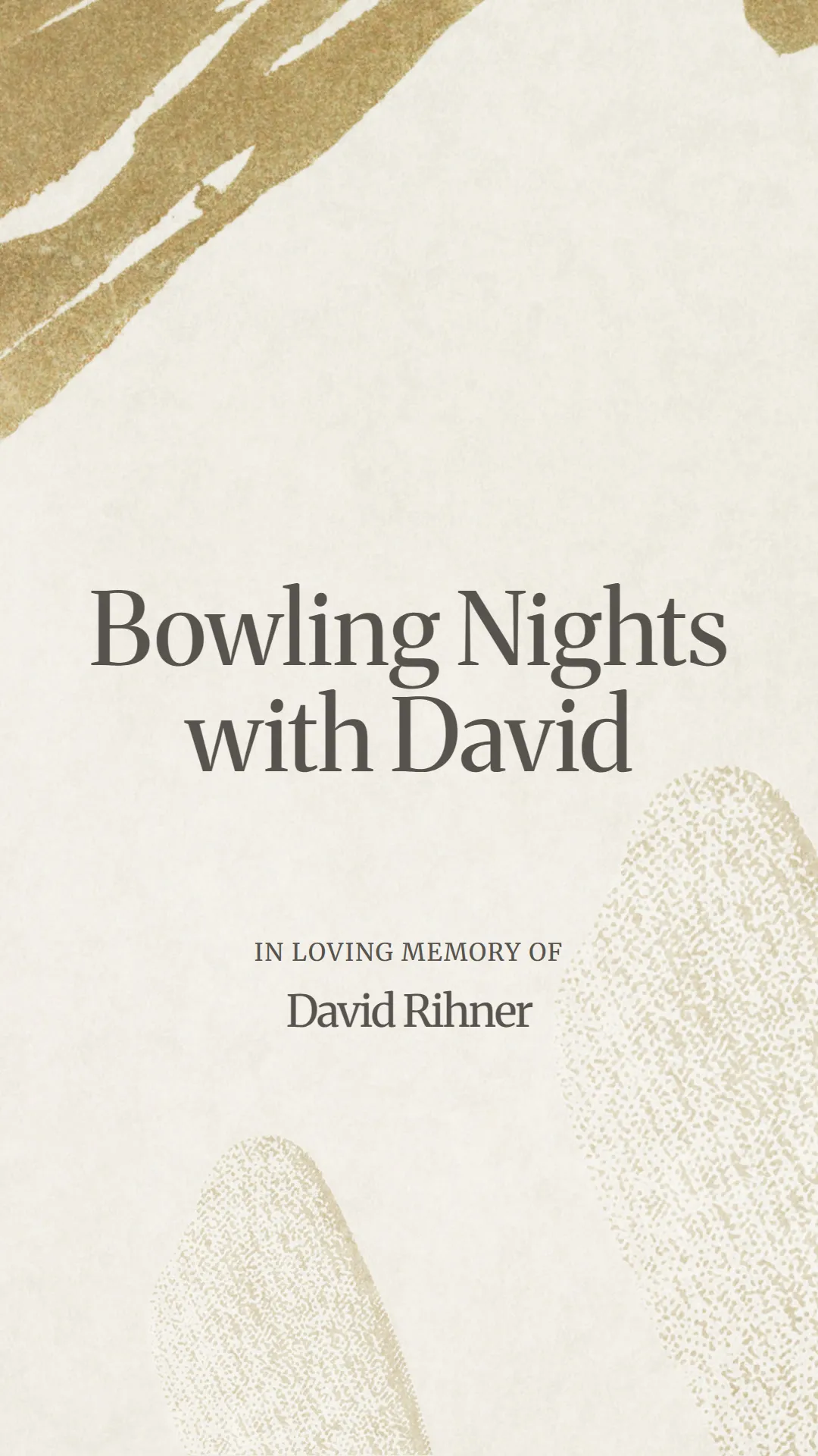 Bowling Nights with David