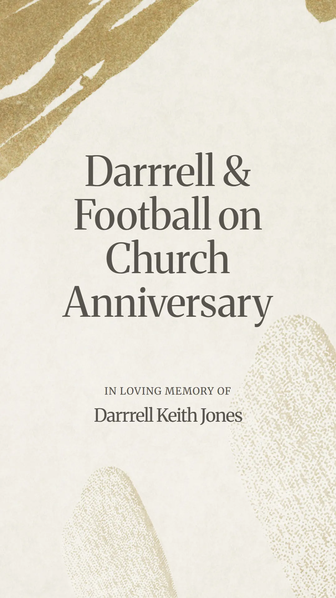 Darrrell and Football on Church Anniversary