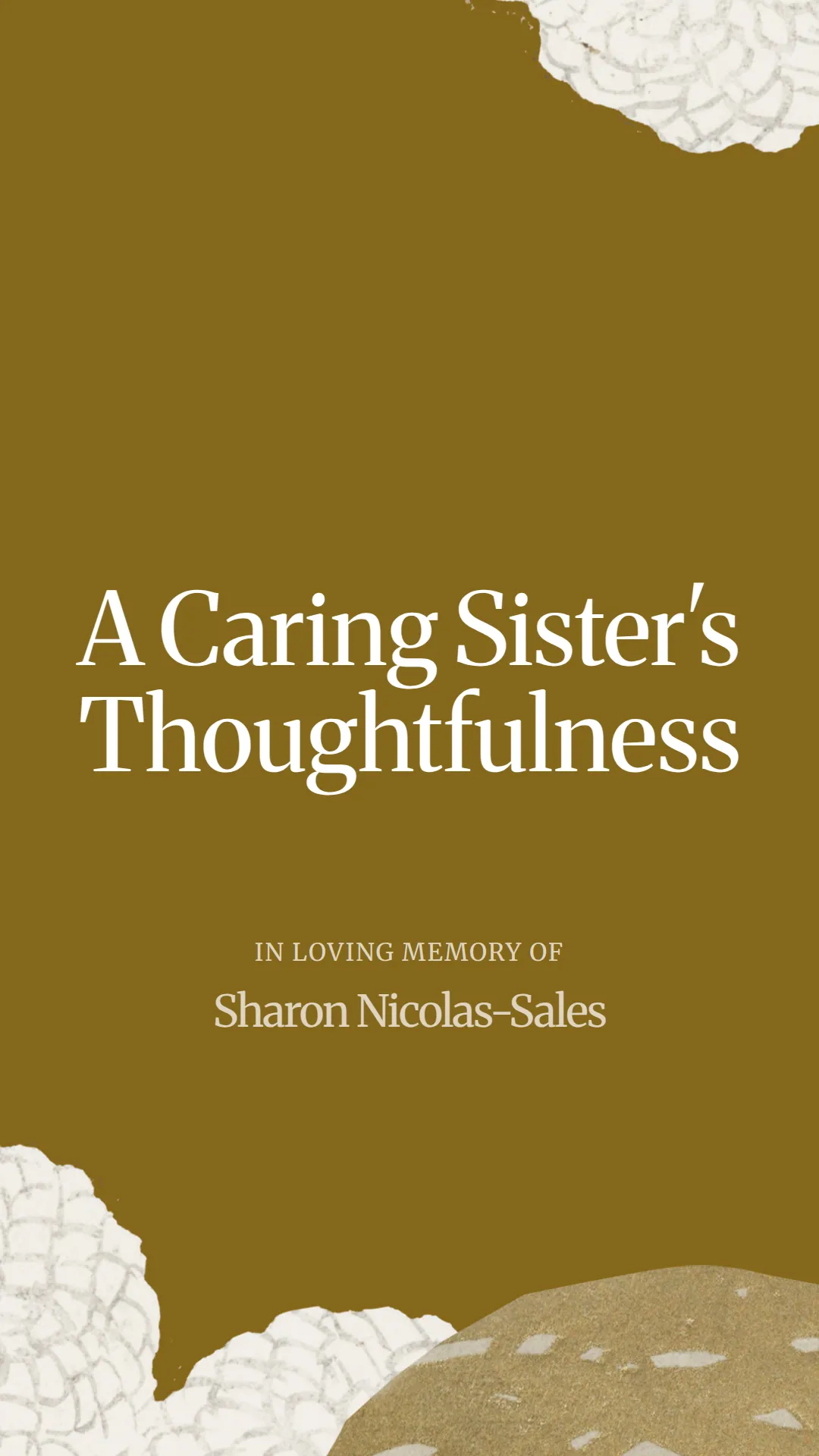 A Caring Sister's Thoughtfulness