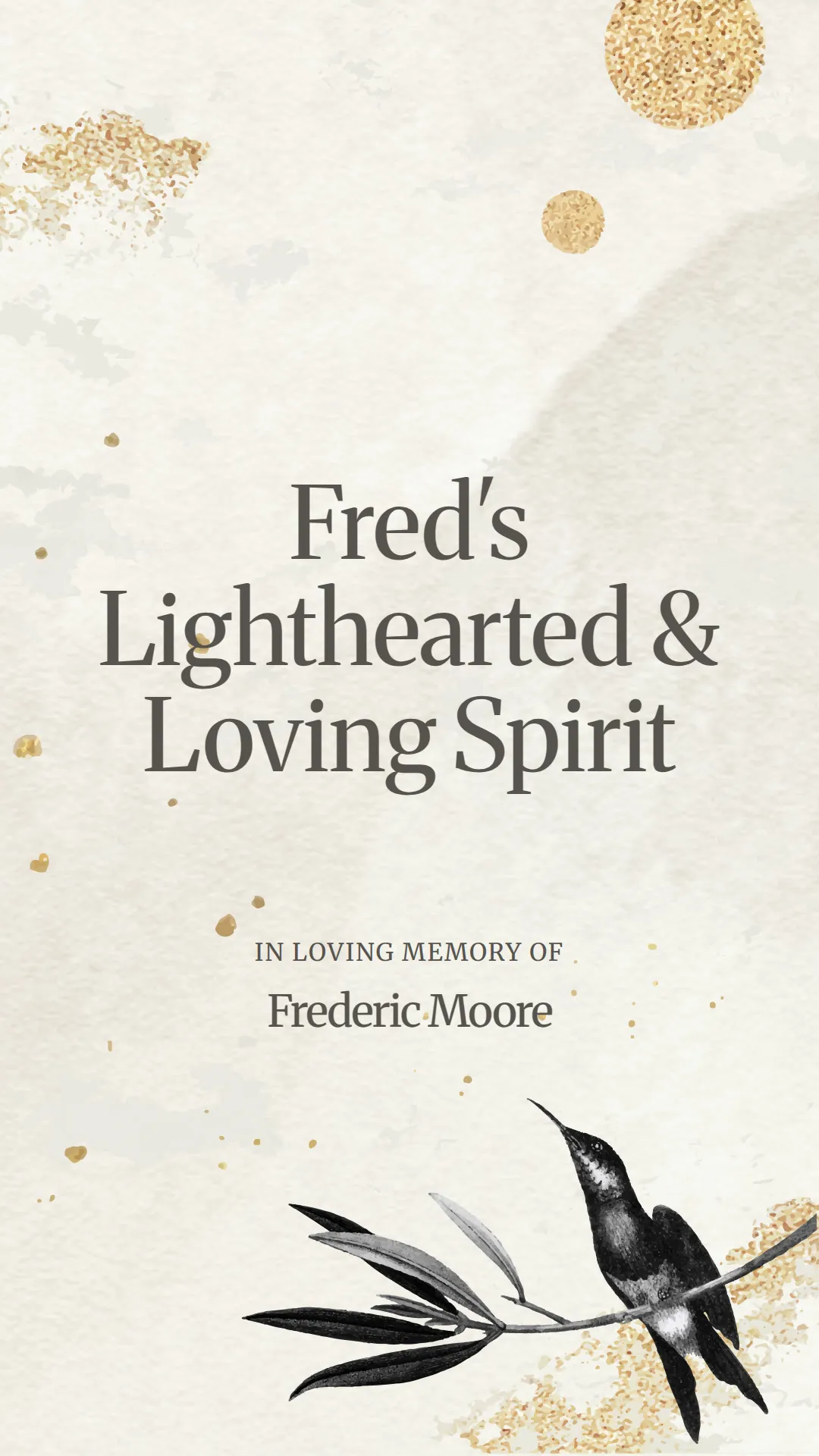 Fred's Lighthearted and Loving Spirit