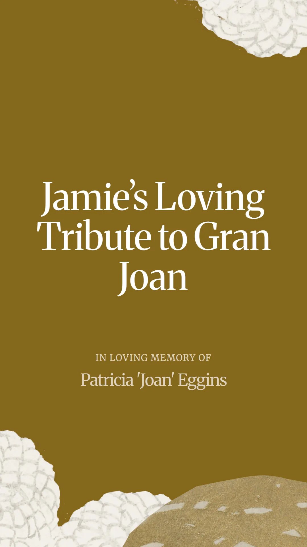 Jamie’s Loving Tribute to Gran Joan