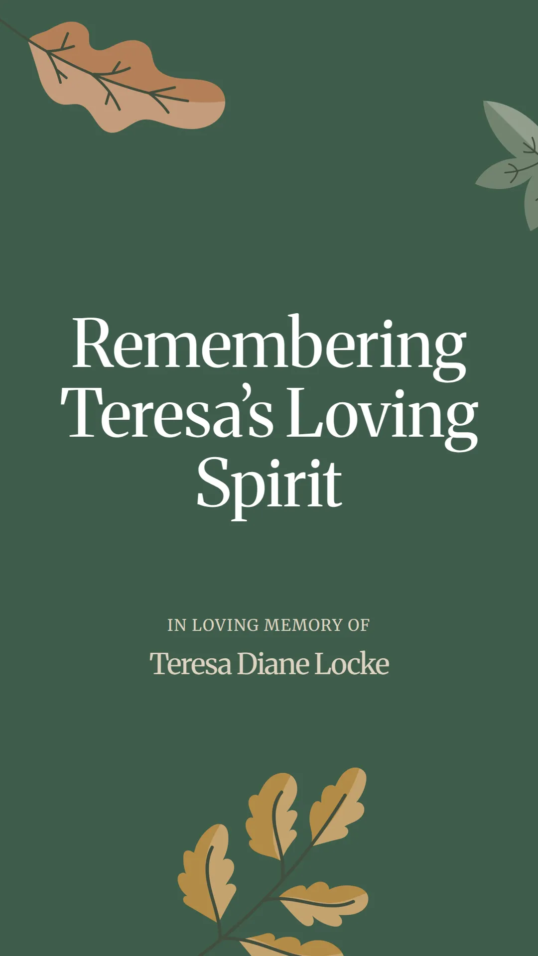 Remembering Teresa’s Loving Spirit