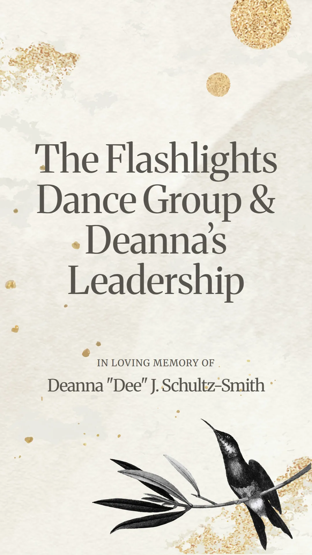 The Flashlights Dance Group and Deanna’s Leadership