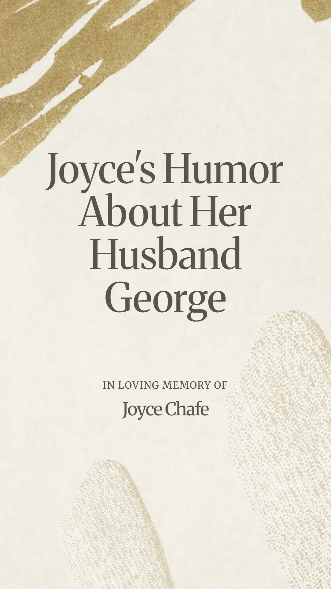 Joyce's Humor About Her Husband George