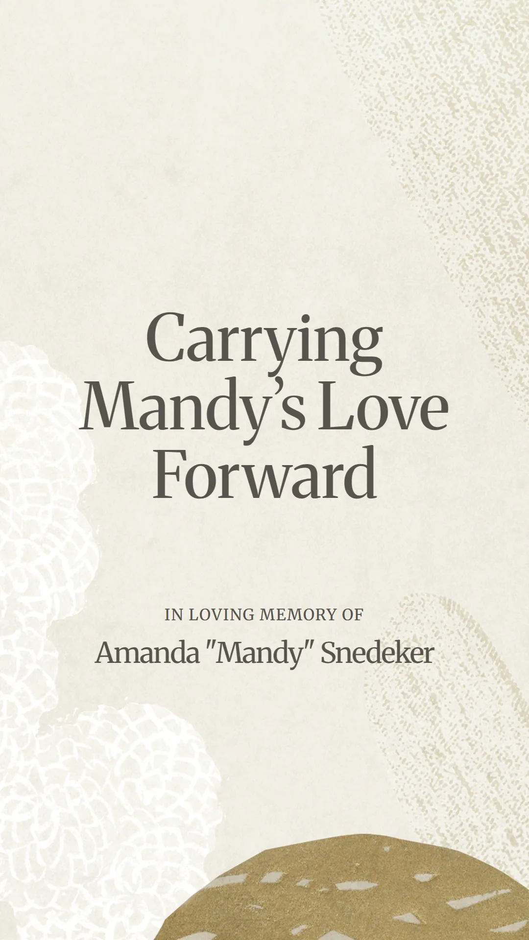 Carrying Mandy’s Love Forward