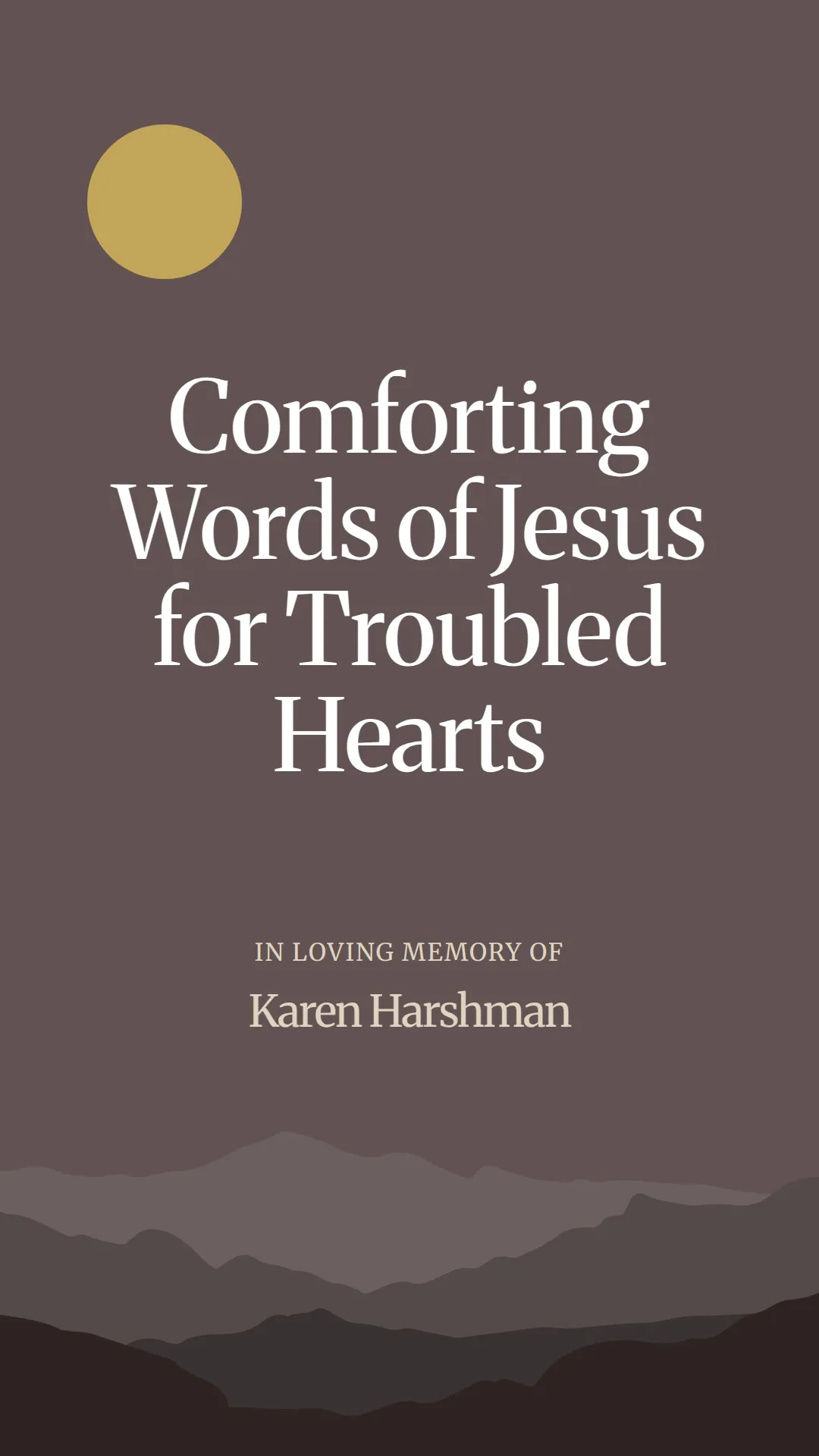 Comforting Words of Jesus for Troubled Hearts