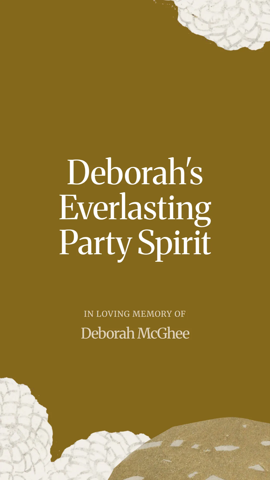 Deborah's Everlasting Party Spirit