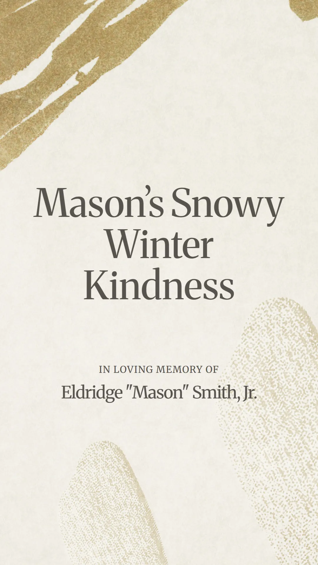 Mason’s Snowy Winter Kindness
