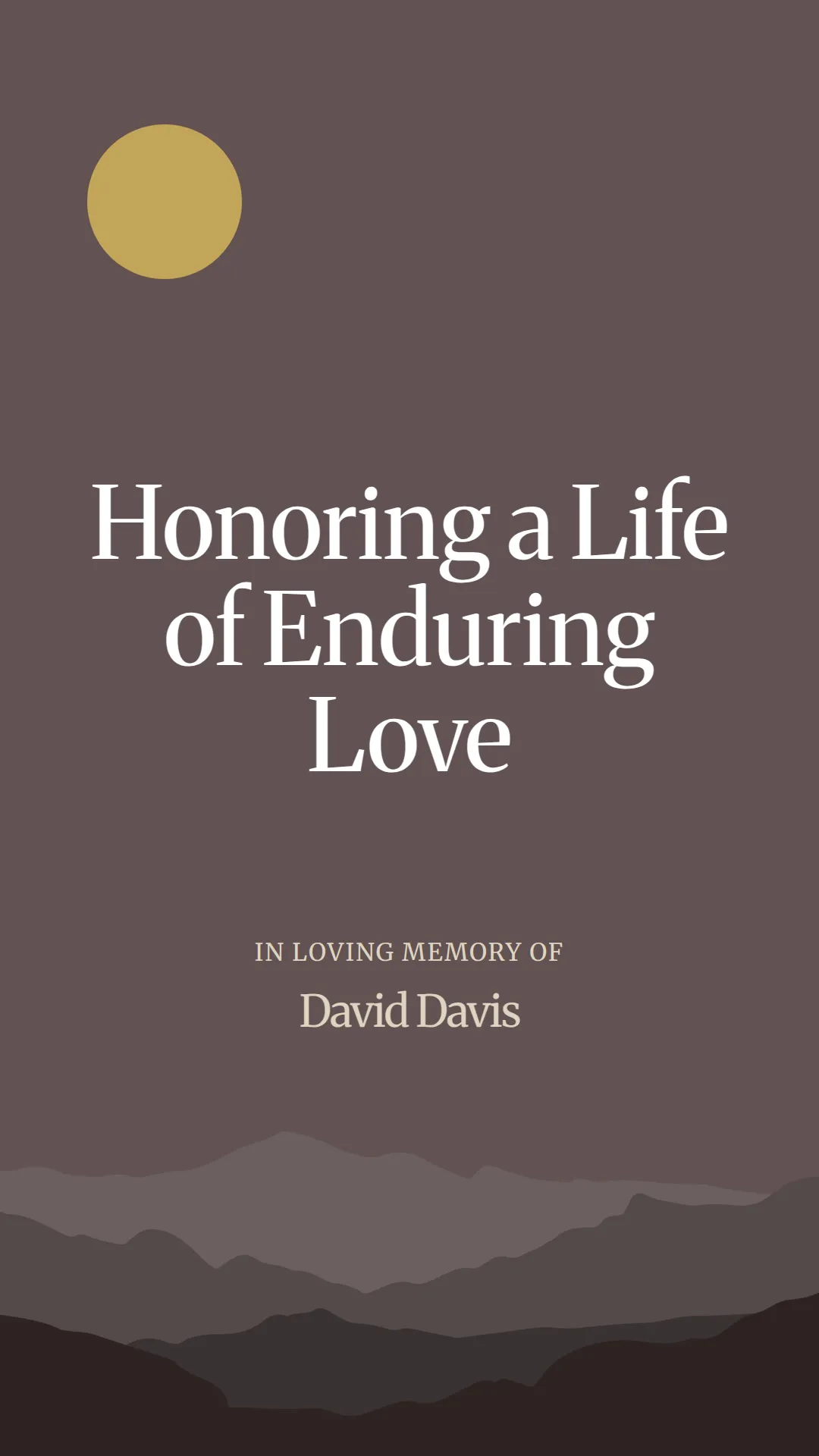 Honoring a Life of Enduring Love