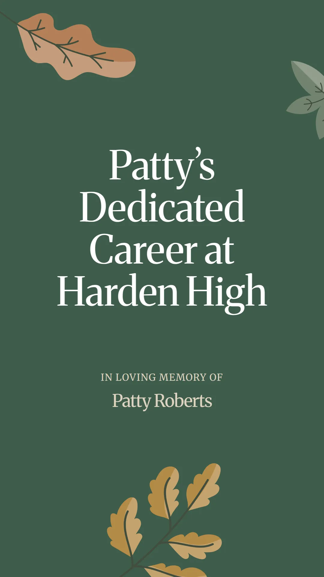 Patty’s Dedicated Career at Harden High
