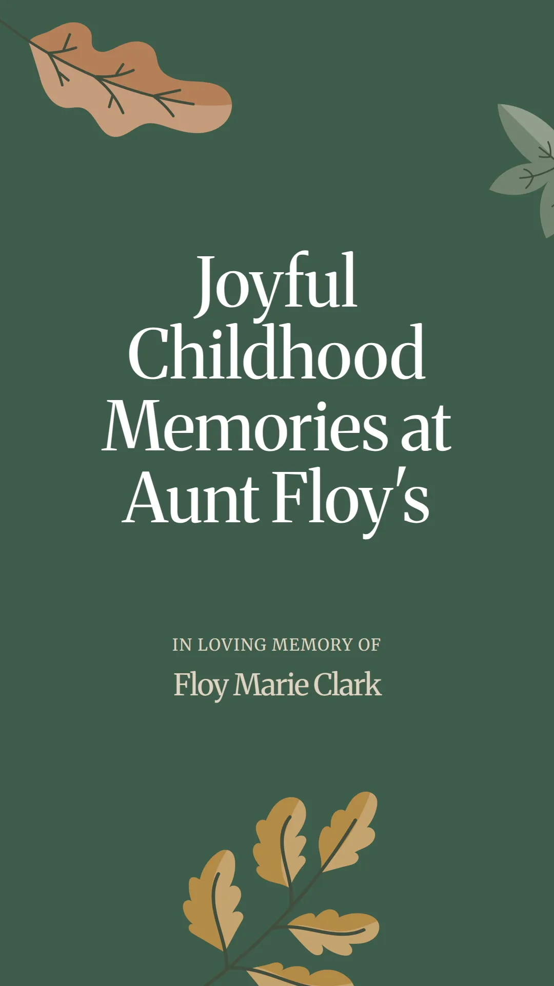 Joyful Childhood Memories at Aunt Floy's