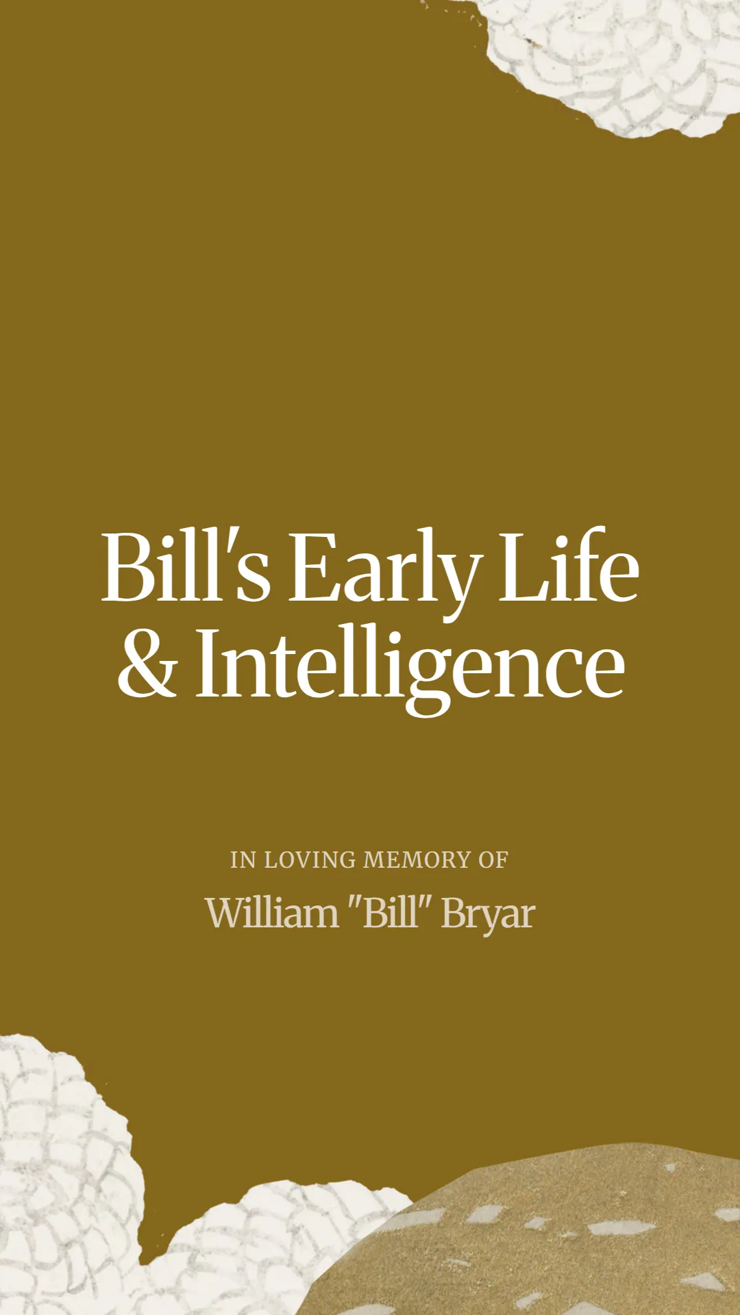 Bill's Early Life and Intelligence