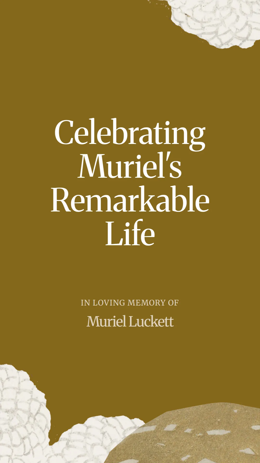 Celebrating Muriel's Remarkable Life