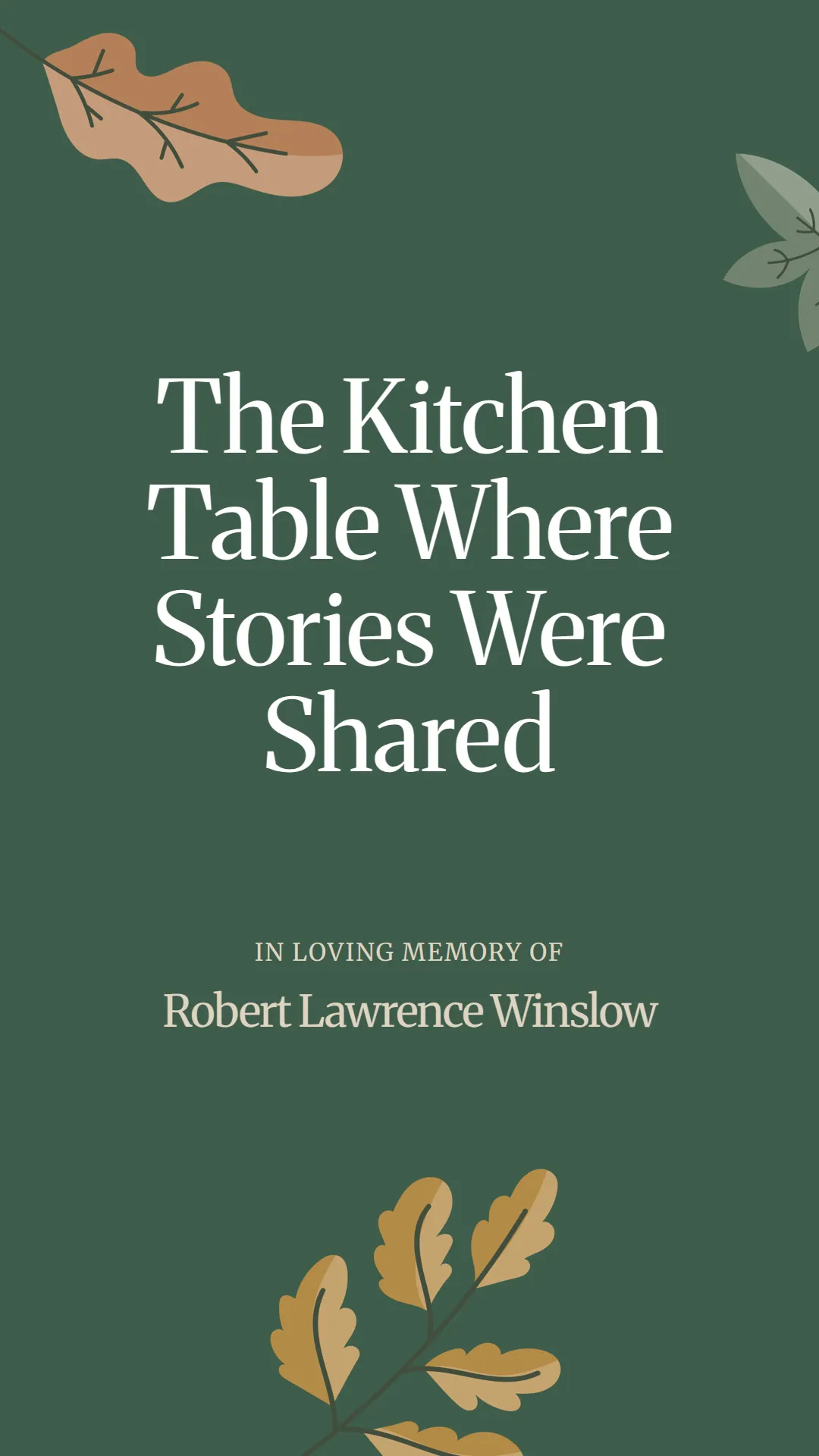 The Kitchen Table Where Stories Were Shared