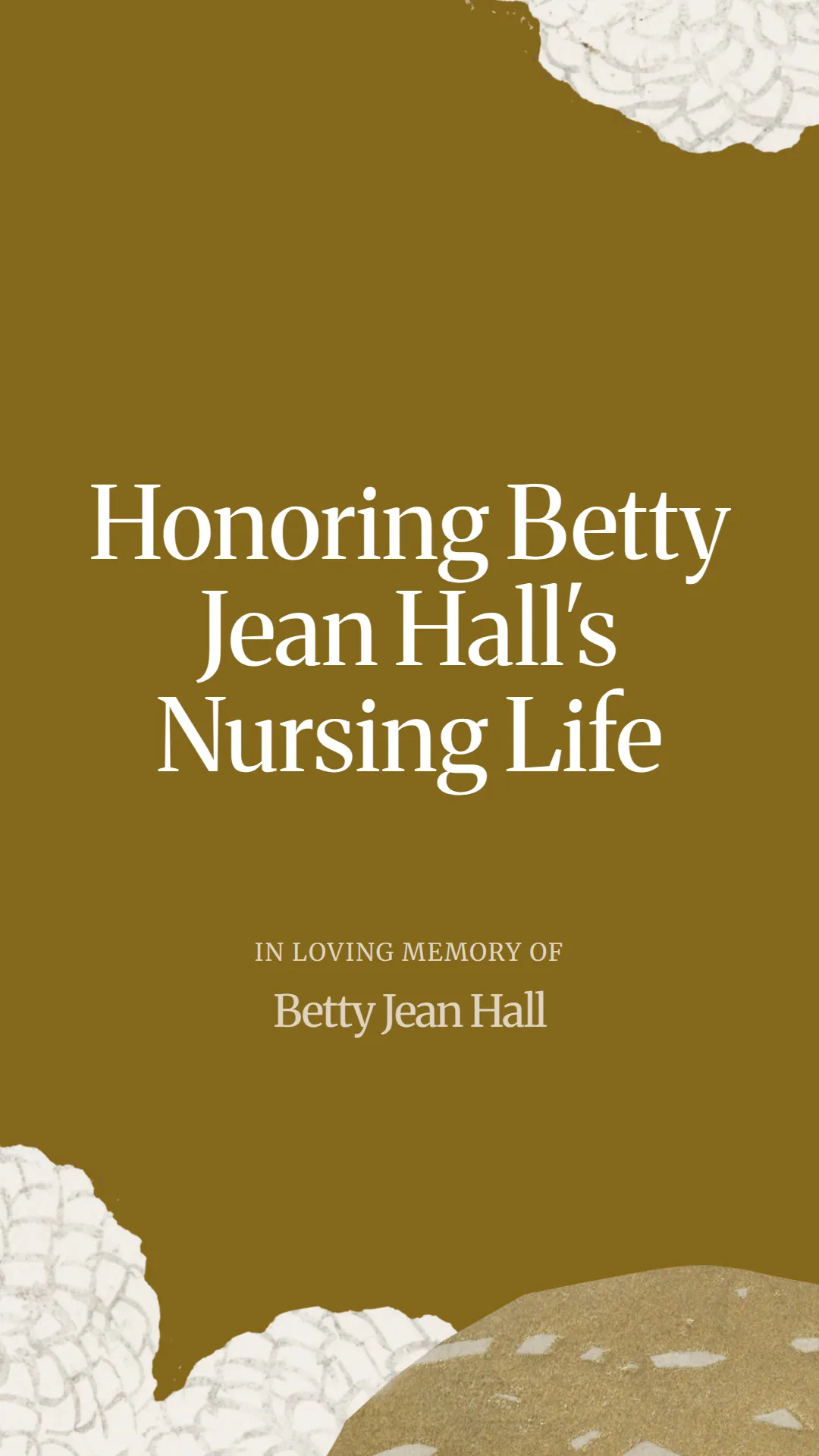 Honoring Betty Jean Hall's Nursing Life