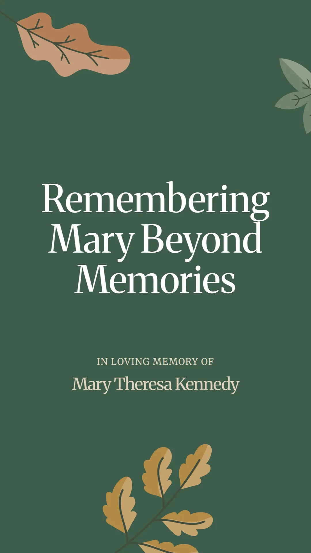 Remembering Mary Beyond Memories