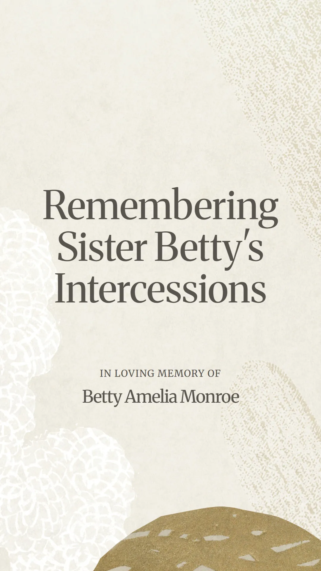 Remembering Sister Betty's Intercessions