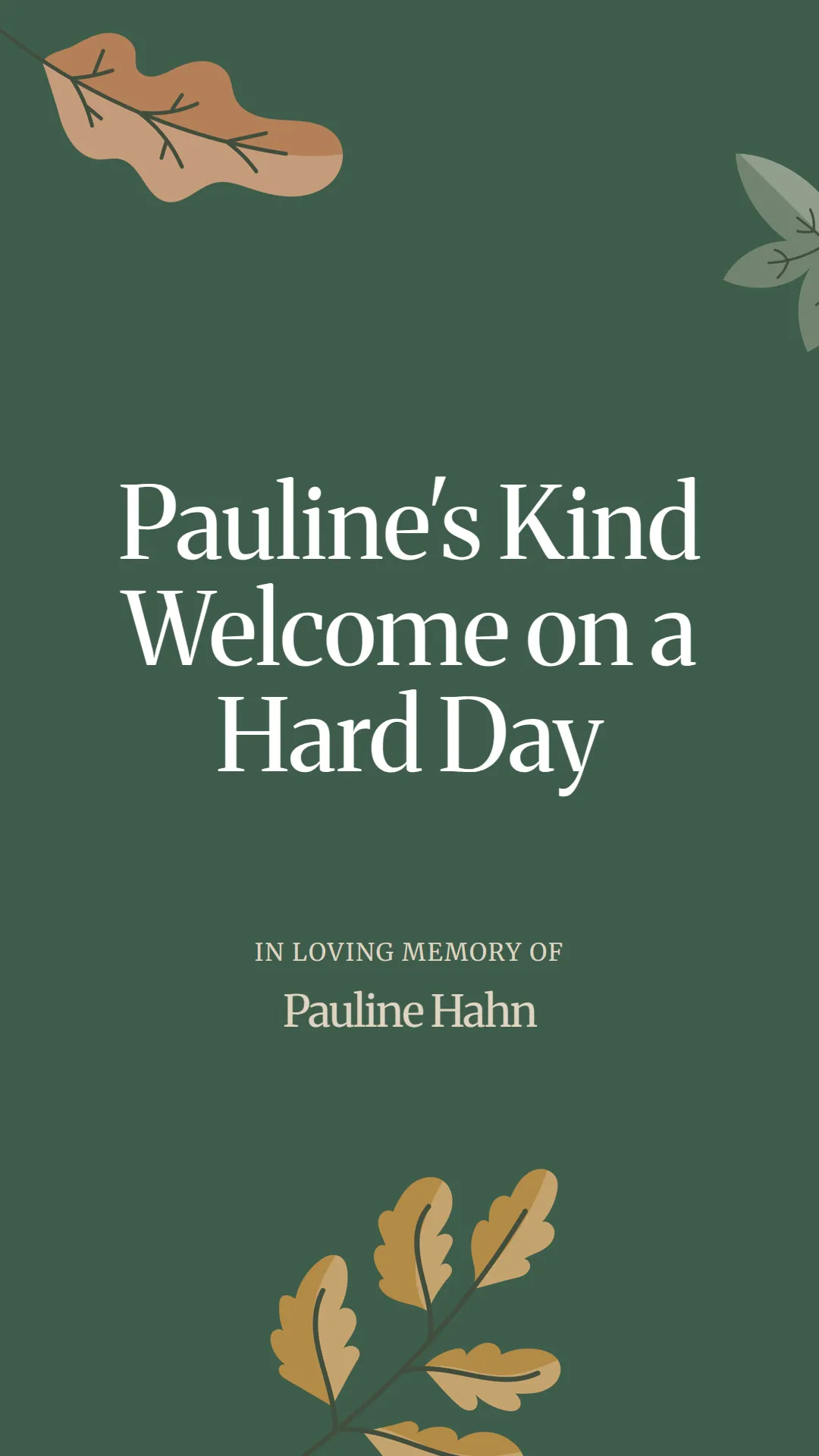 Pauline's Kind Welcome on a Hard Day