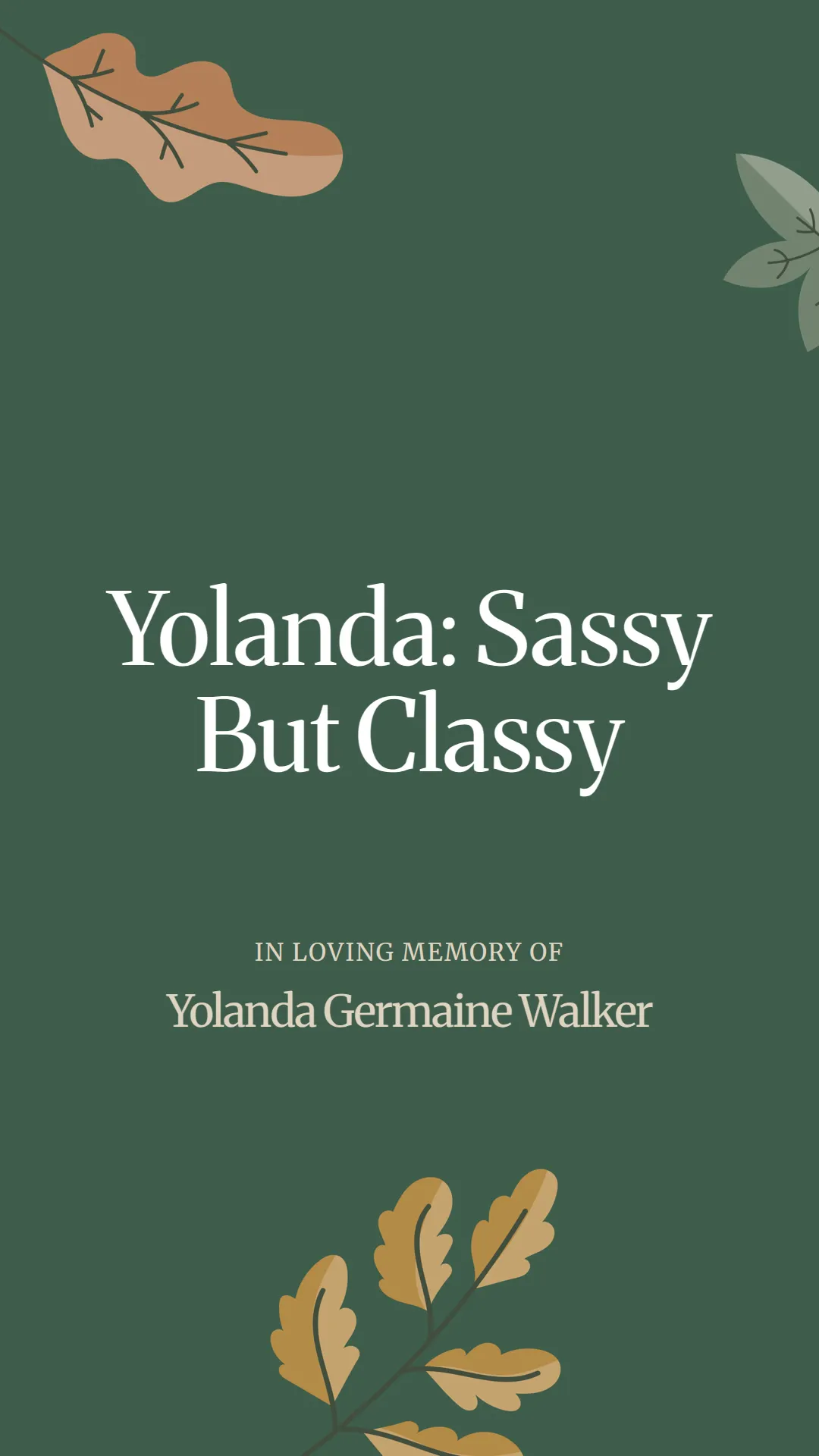 Yolanda: Sassy But Classy