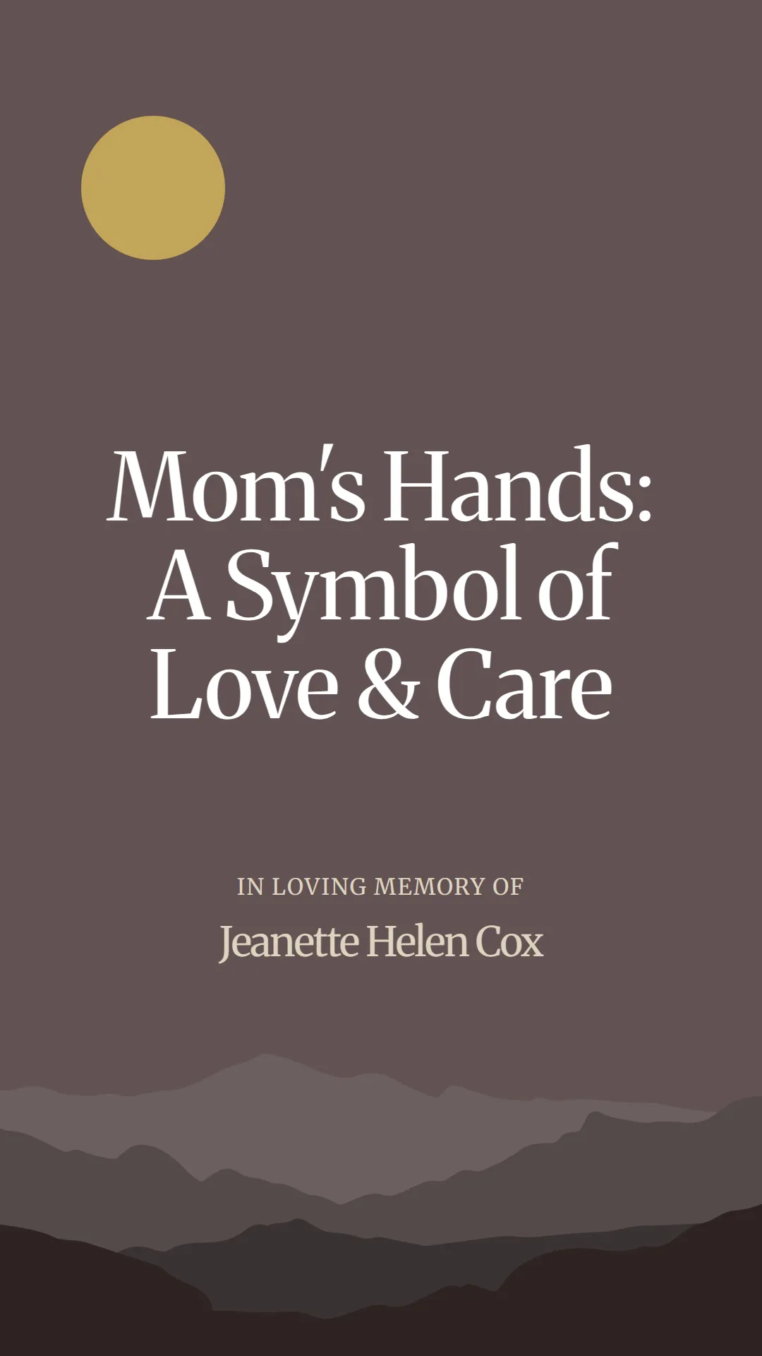 Mom's Hands: A Symbol of Love and Care