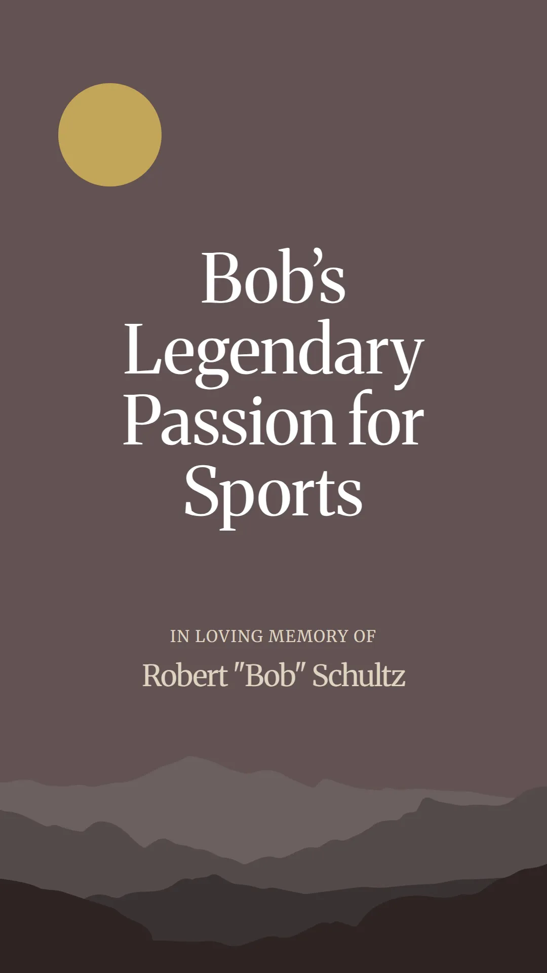Bob’s Legendary Passion for Sports