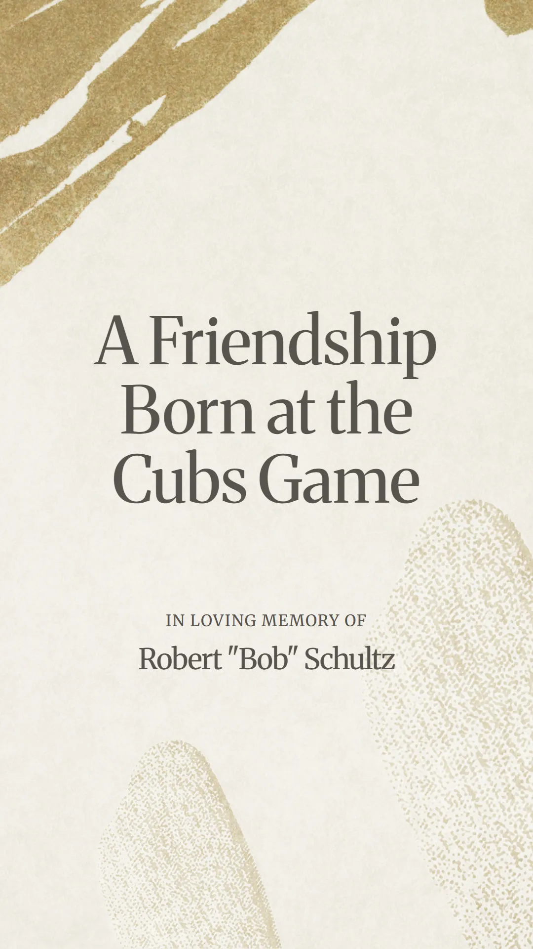 A Friendship Born at the Cubs Game