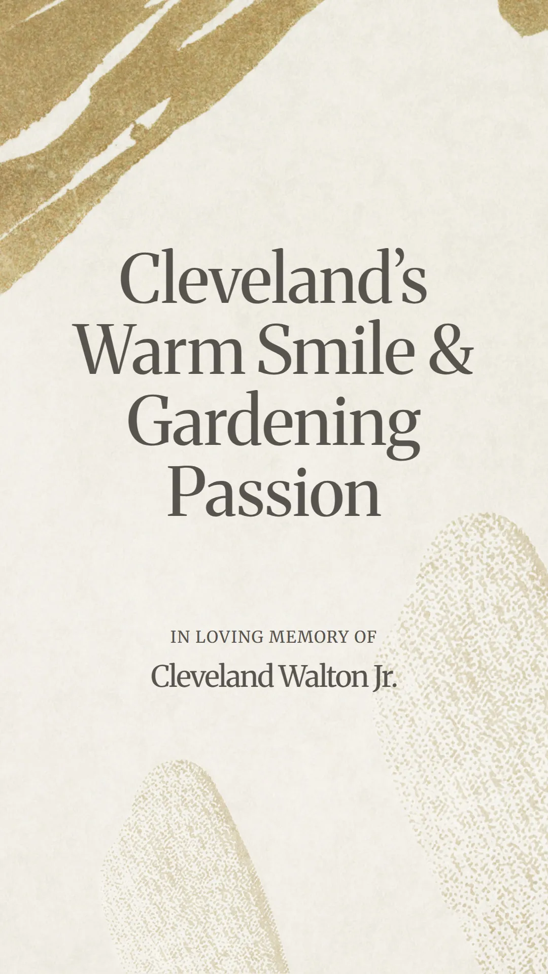 Cleveland’s Warm Smile and Gardening Passion