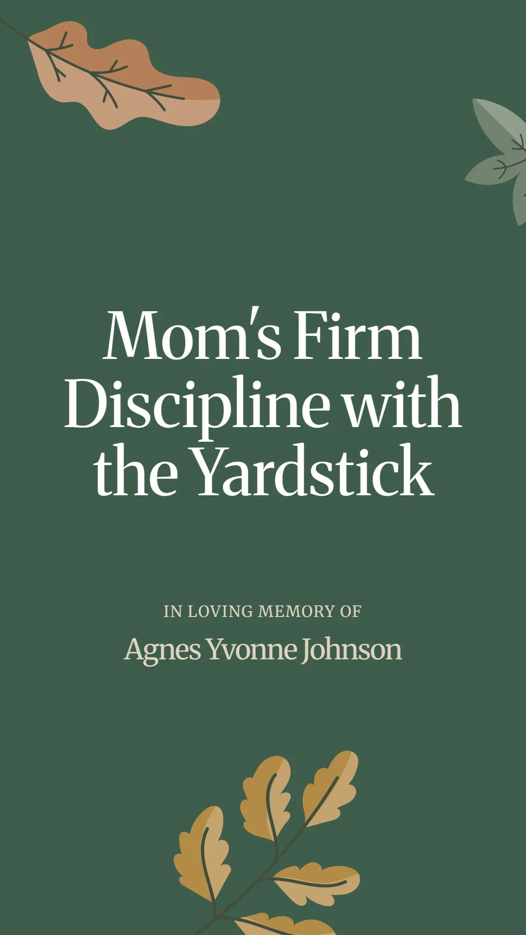 Mom's Firm Discipline with the Yardstick