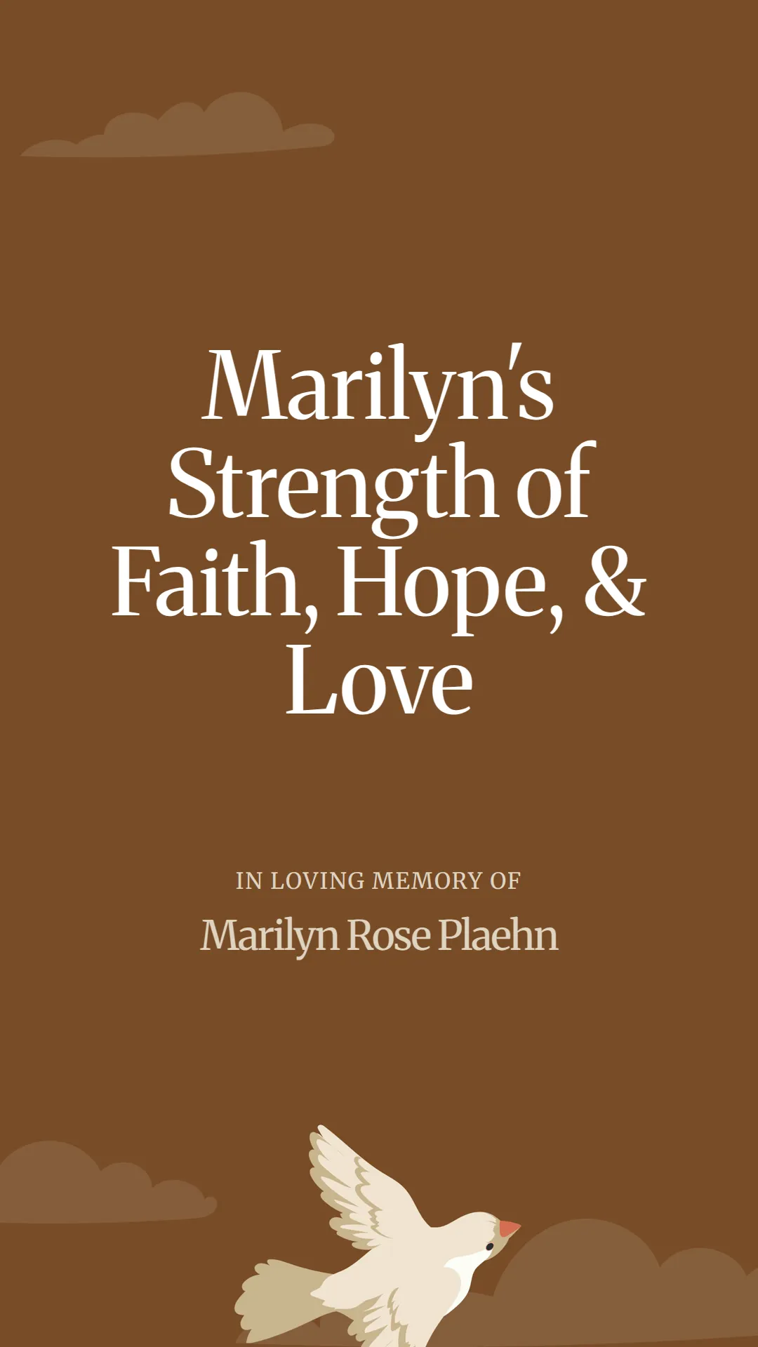 Marilyn's Strength of Faith, Hope, and Love