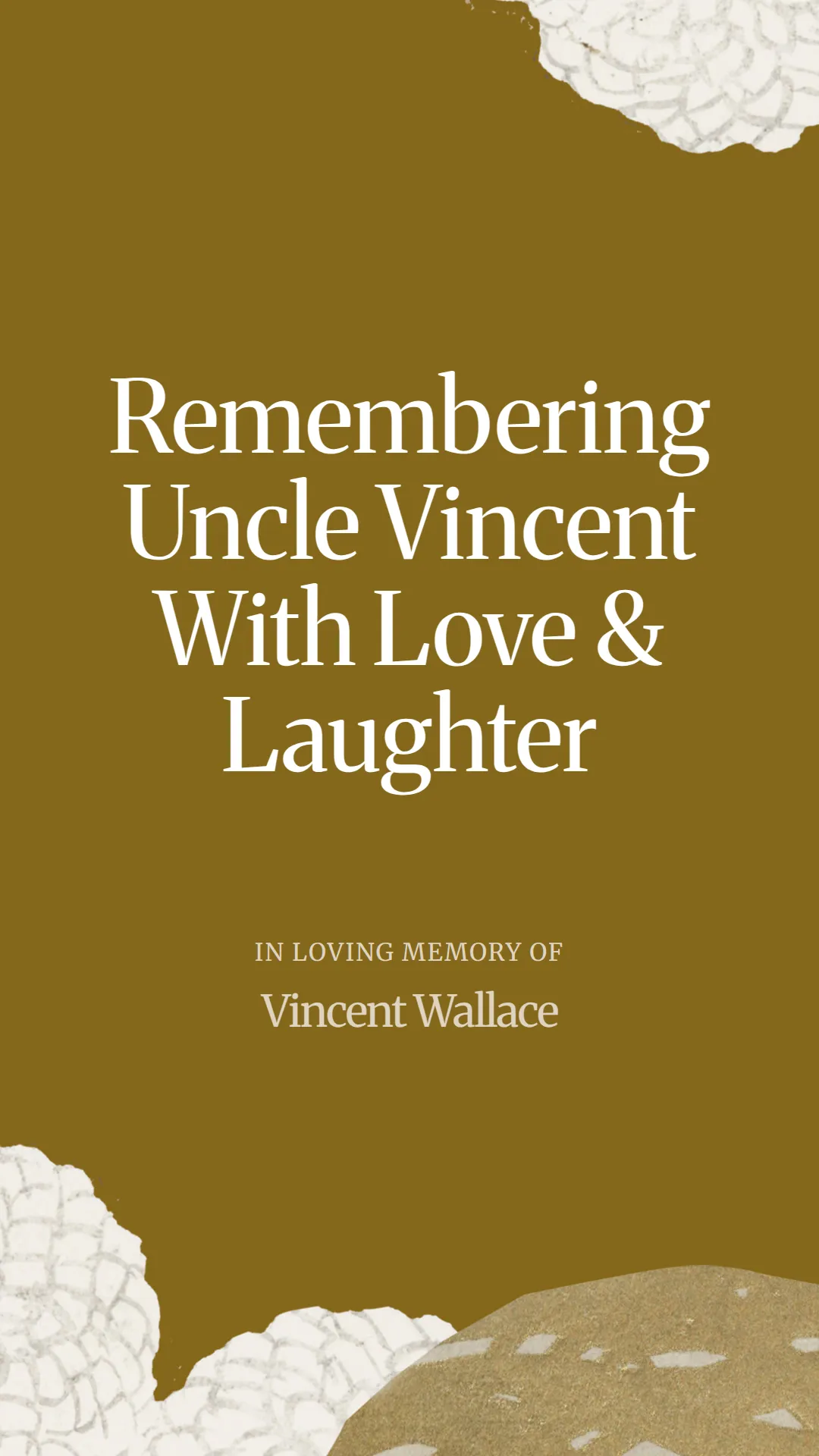Remembering Uncle Vincent With Love and Laughter