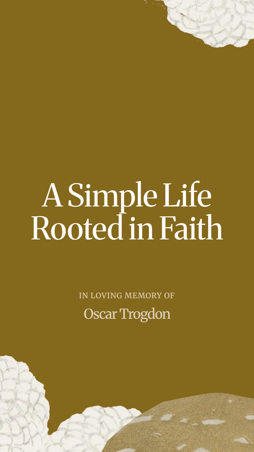A Simple Life Rooted in Faith