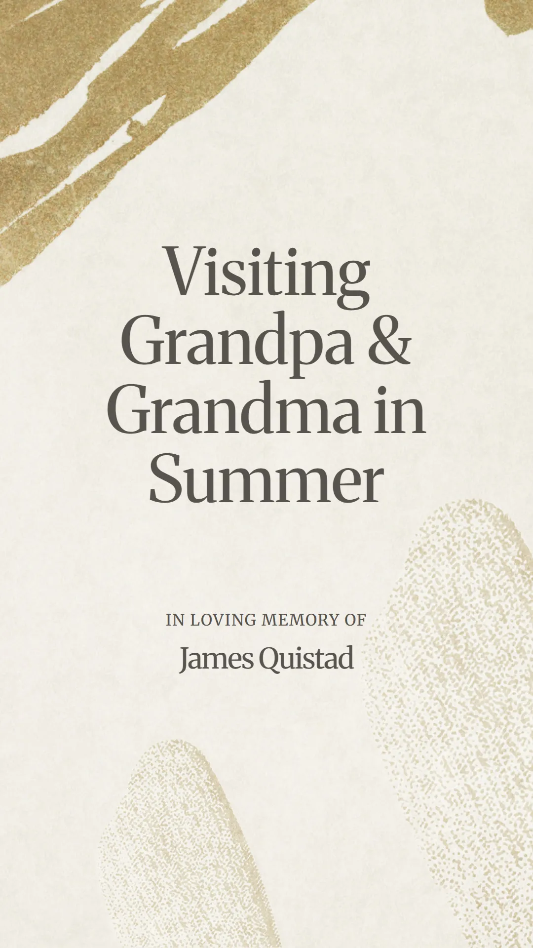 Visiting Grandpa and Grandma in Summer