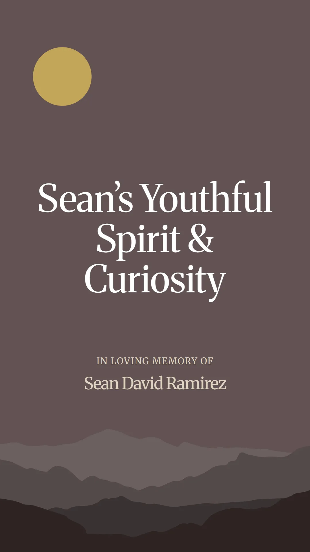 Sean’s Youthful Spirit and Curiosity