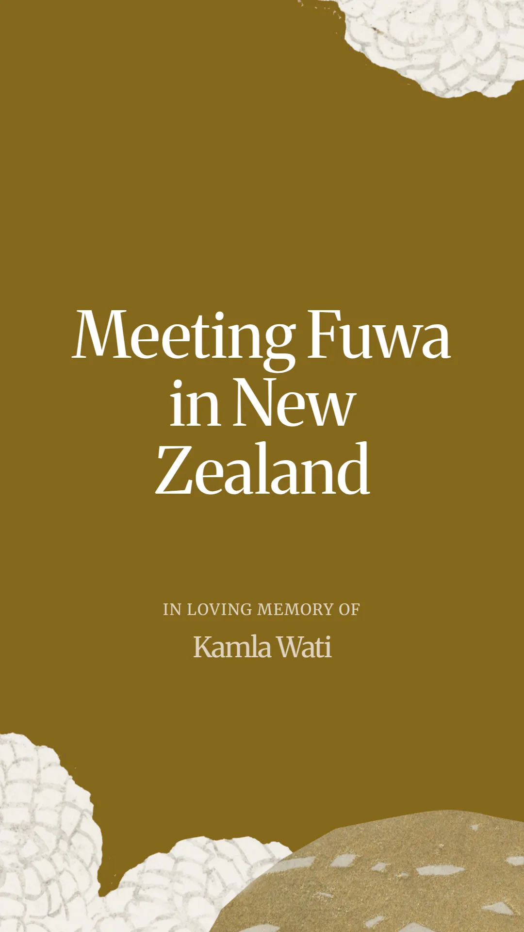 Meeting Fuwa in New Zealand