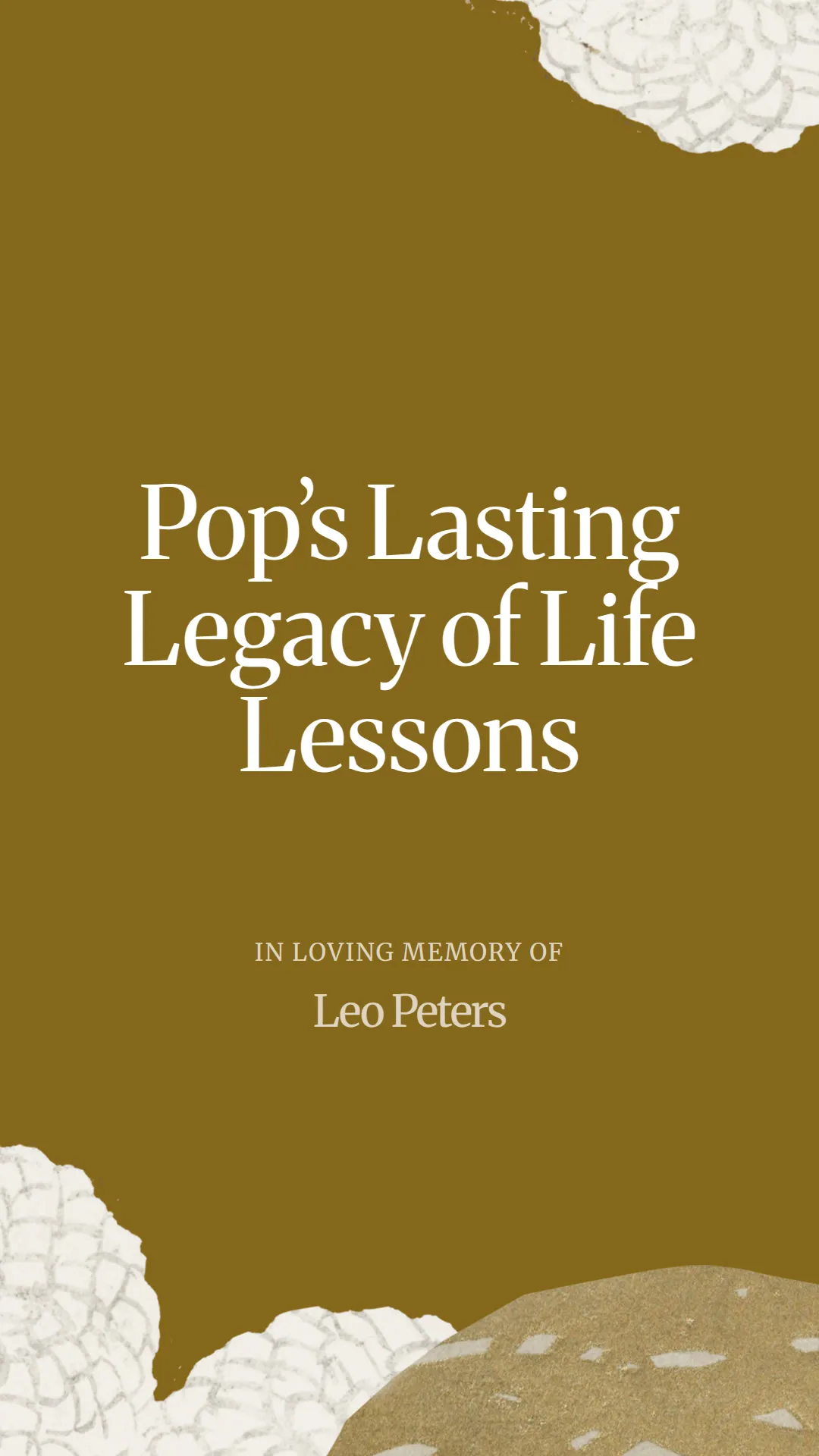 Pop’s Lasting Legacy of Life Lessons