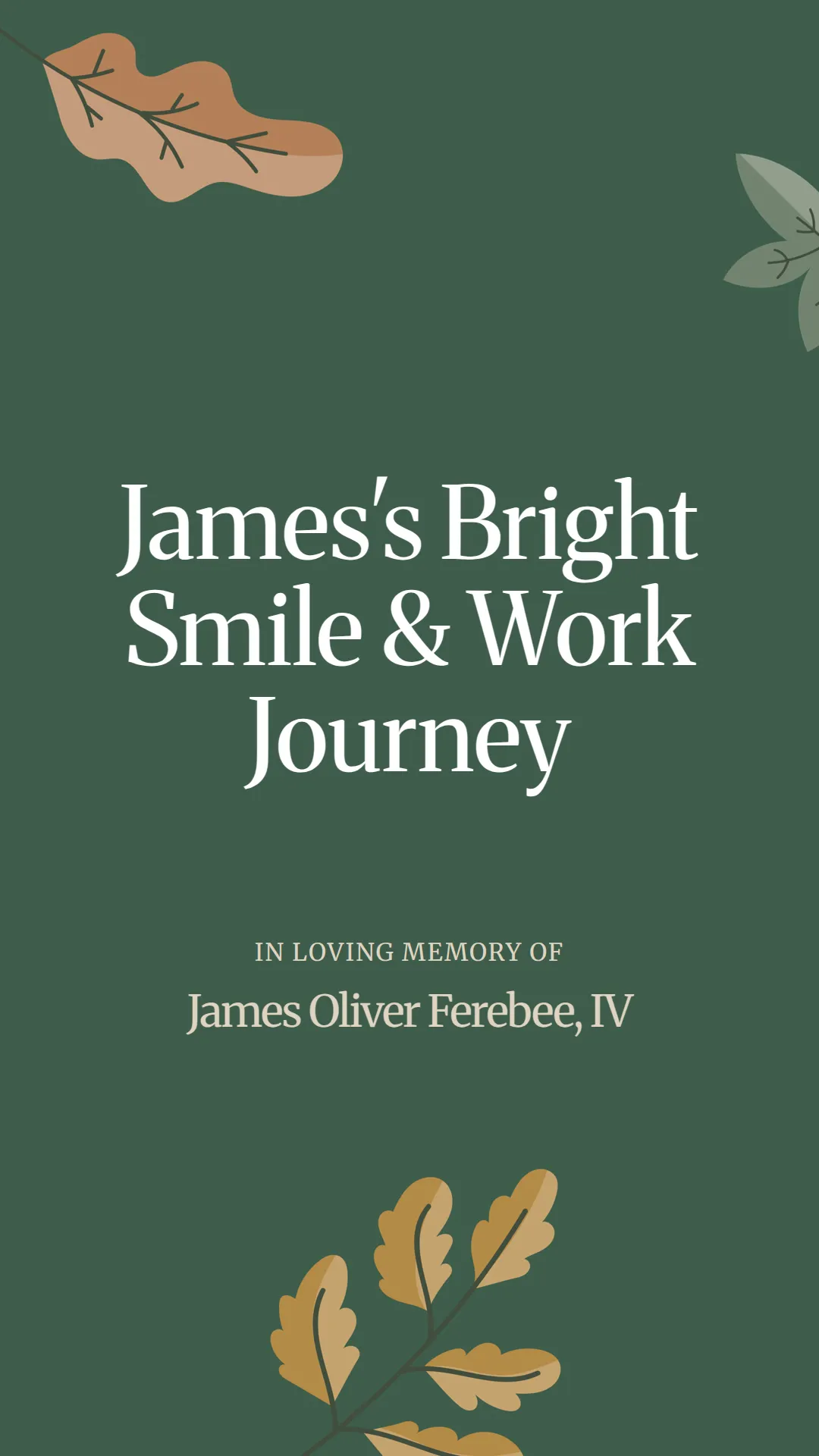 James's Bright Smile and Work Journey
