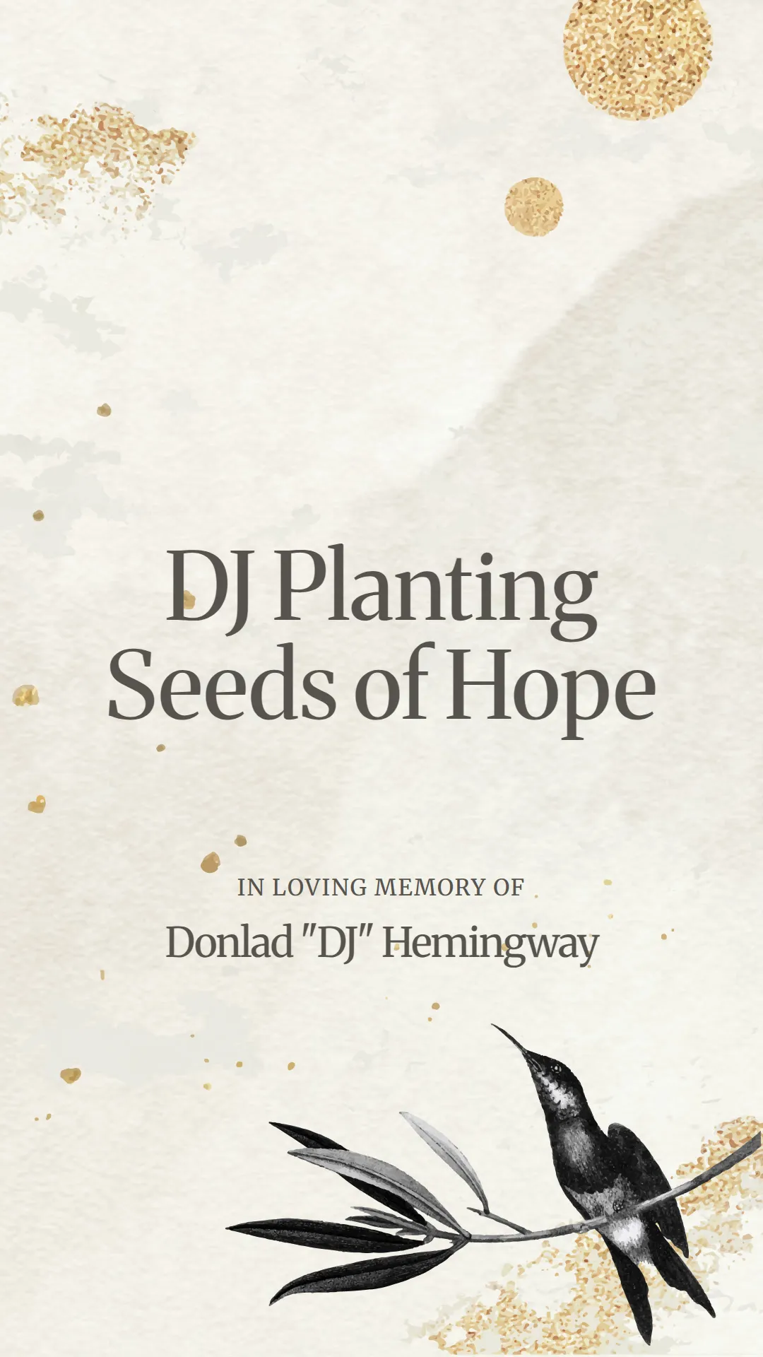 DJ Planting Seeds of Hope