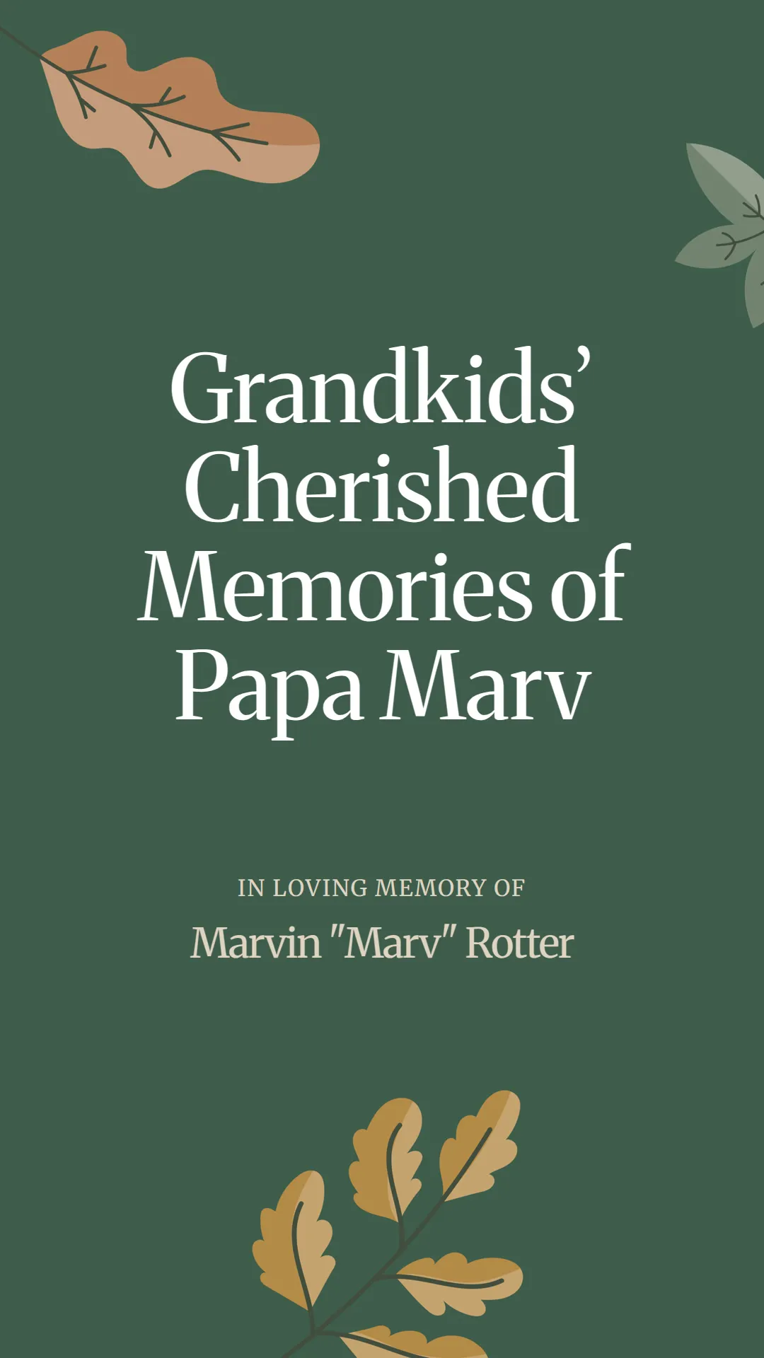 Grandkids’ Cherished Memories of Papa Marv