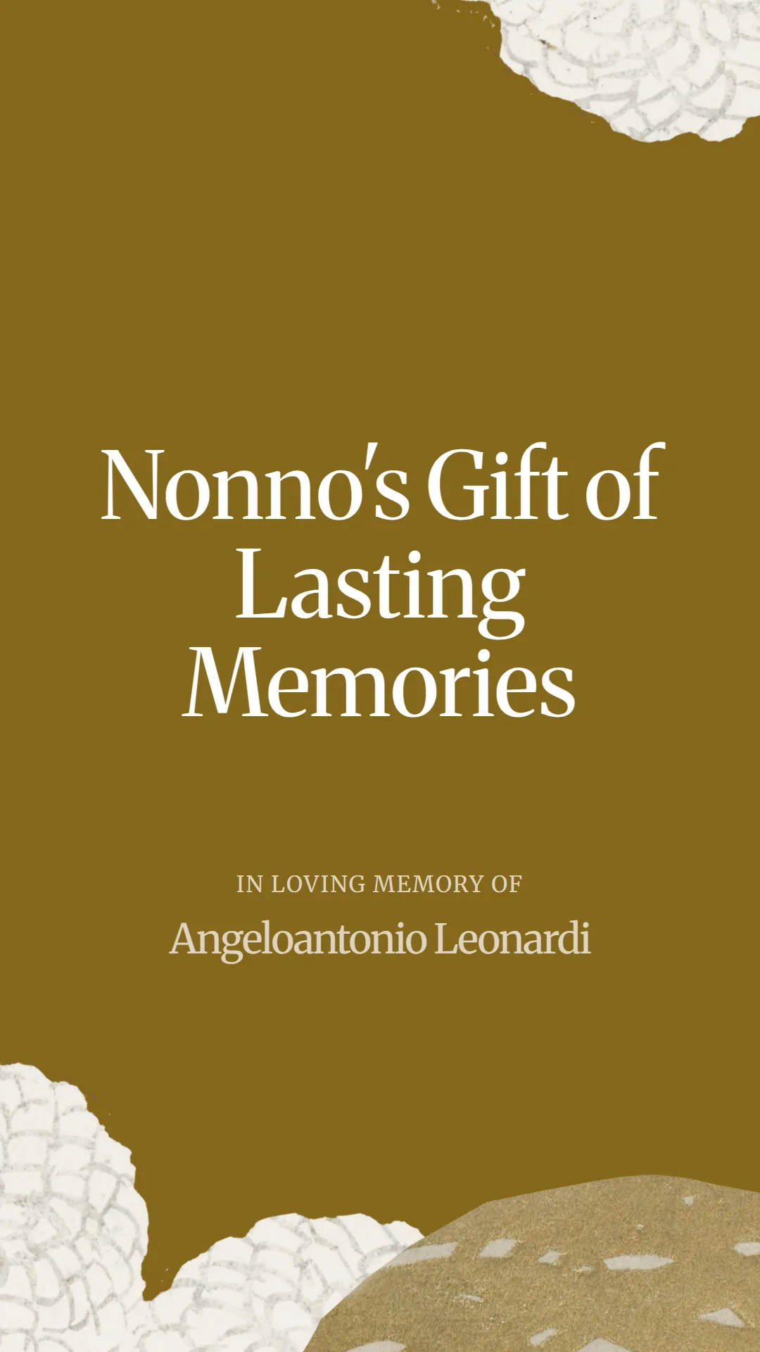Nonno's Gift of Lasting Memories