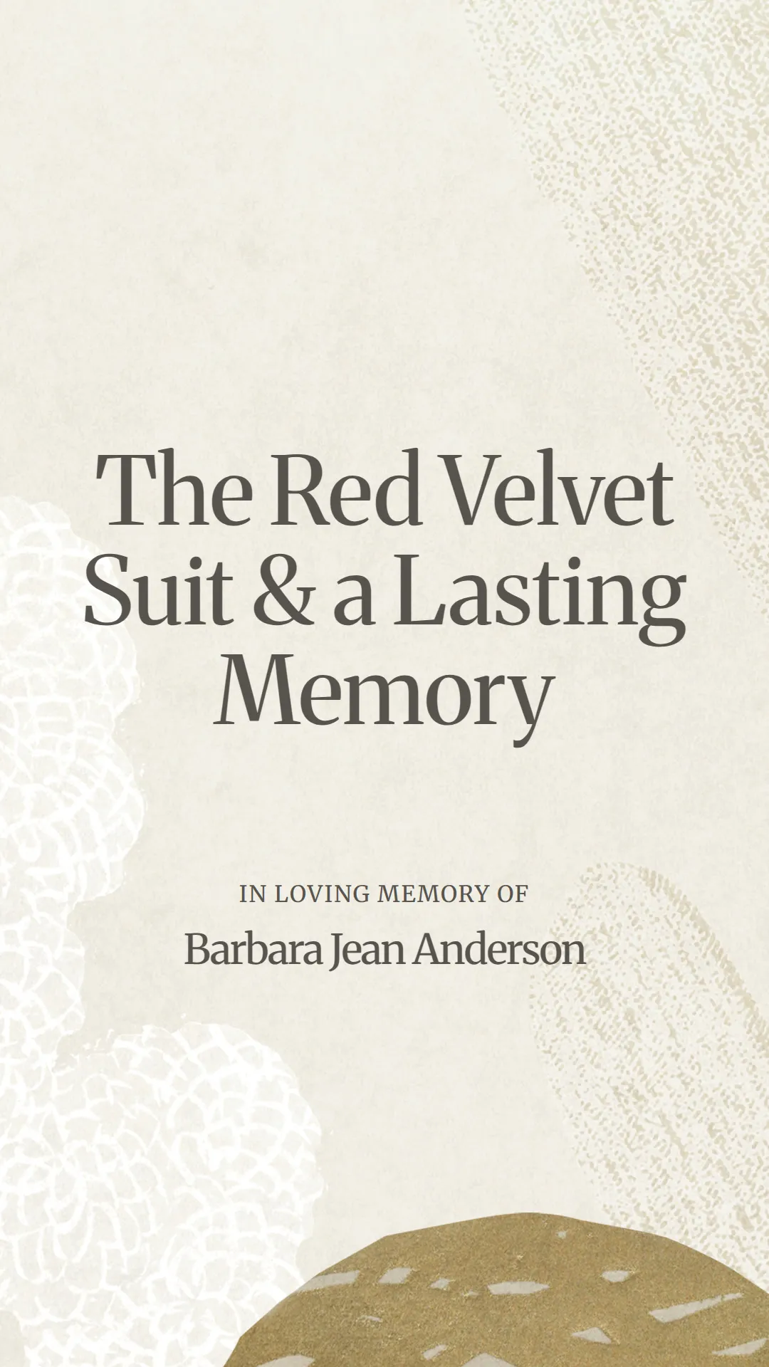 The Red Velvet Suit and a Lasting Memory