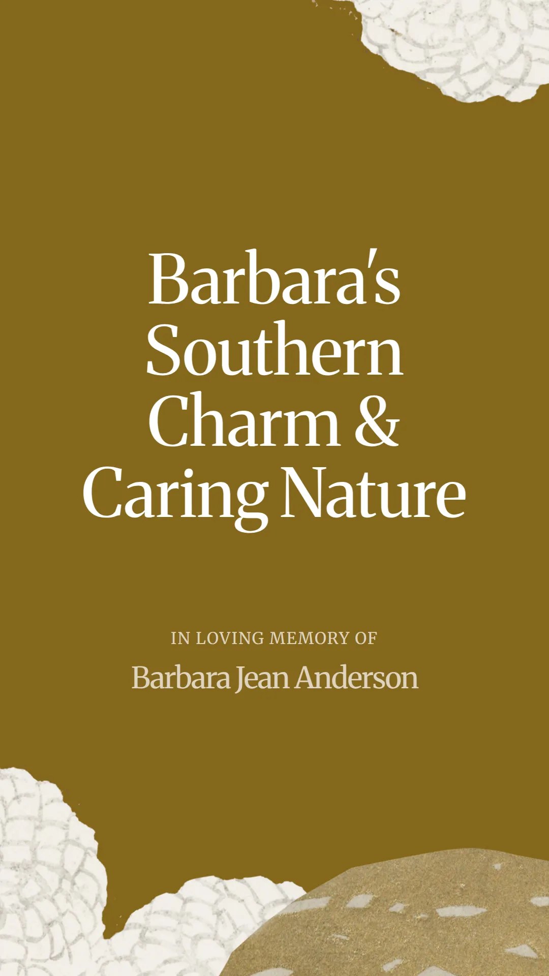 Barbara's Southern Charm and Caring Nature