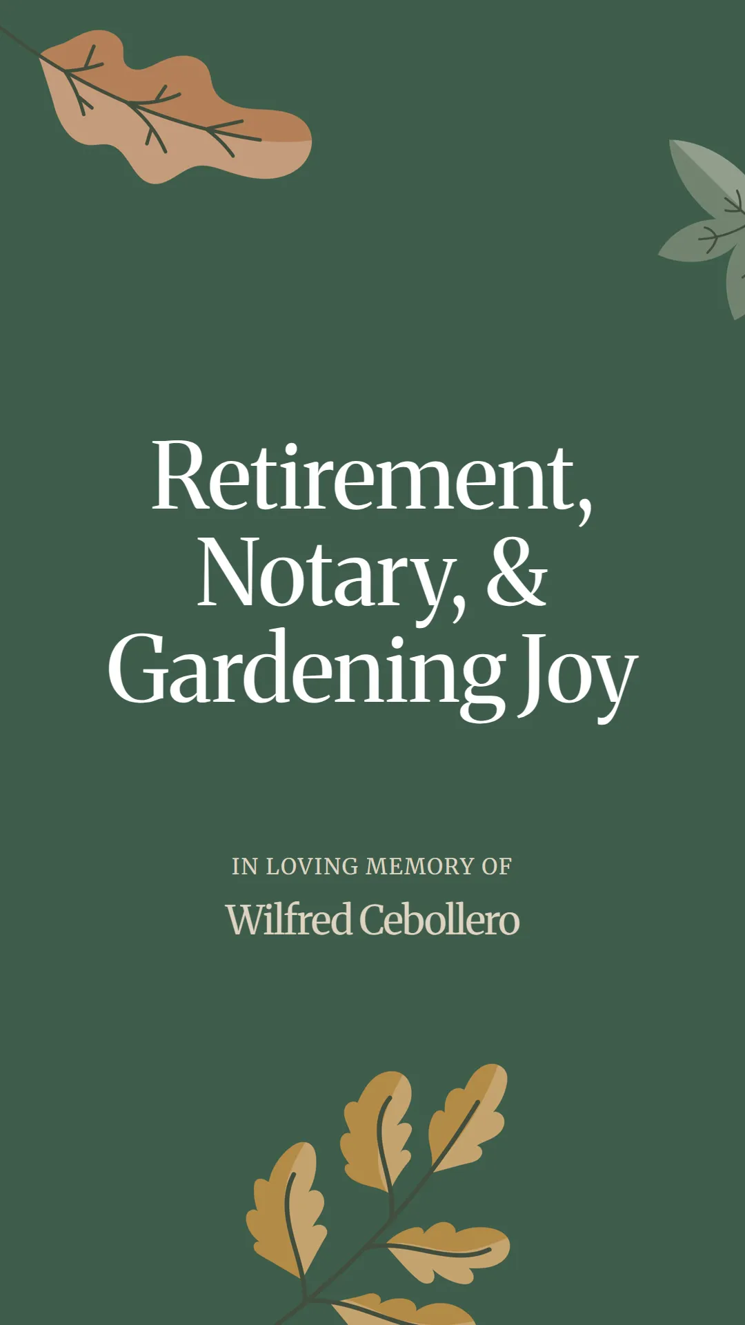 Retirement, Notary, and Gardening Joy