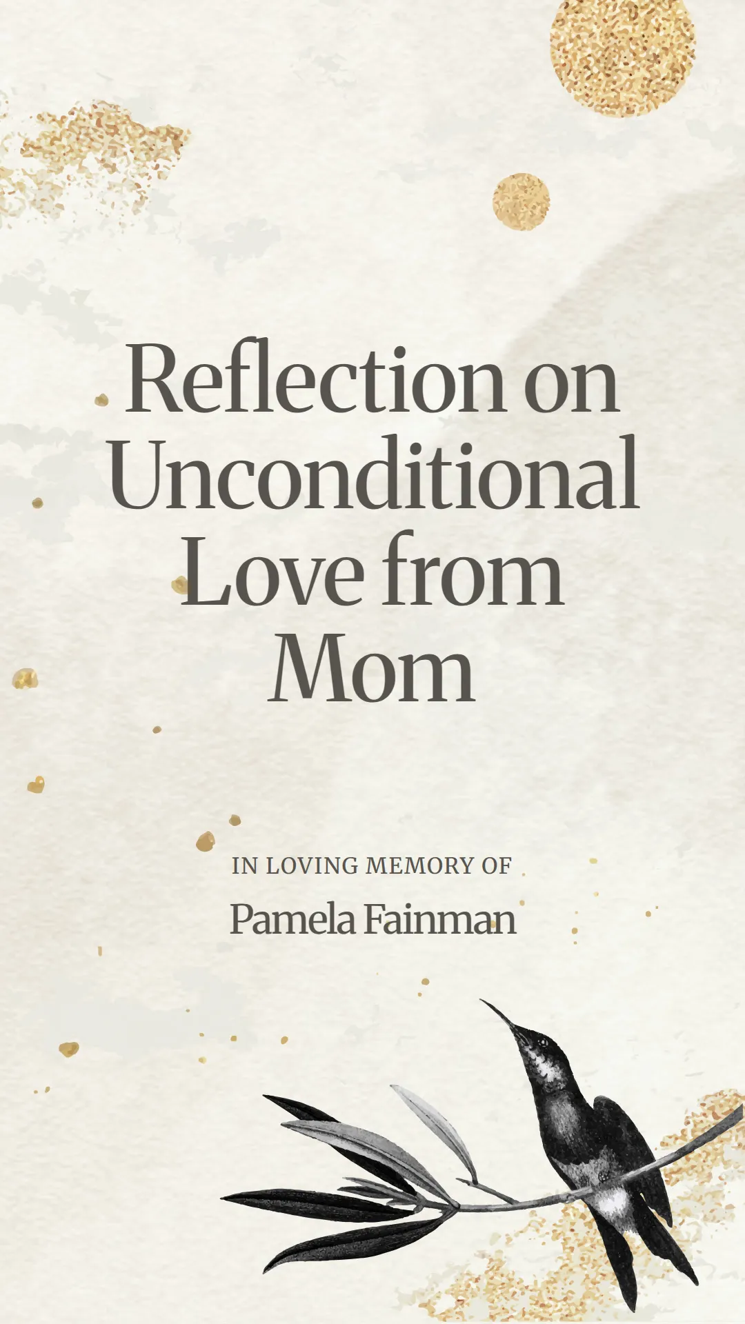 Reflection on Unconditional Love from Mom