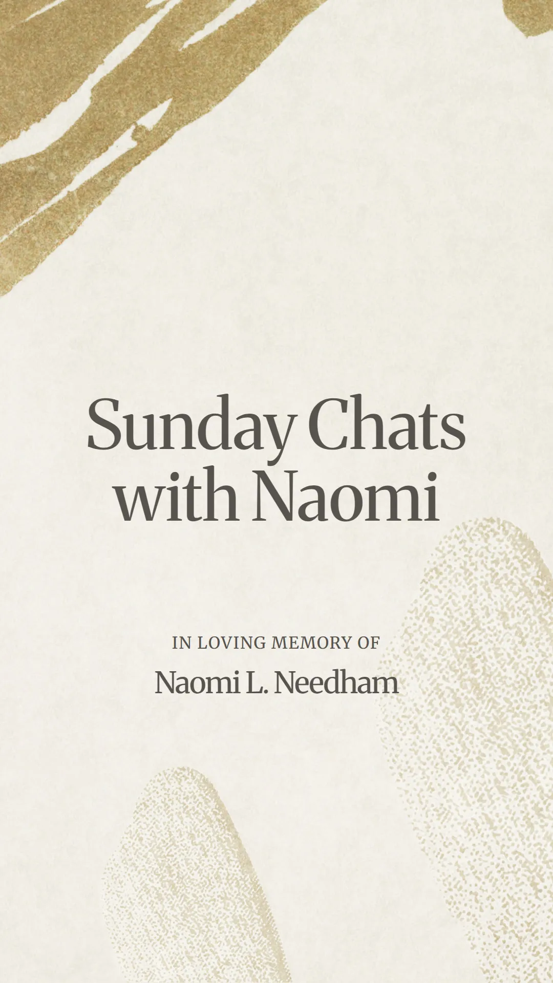 Sunday Chats with Naomi
