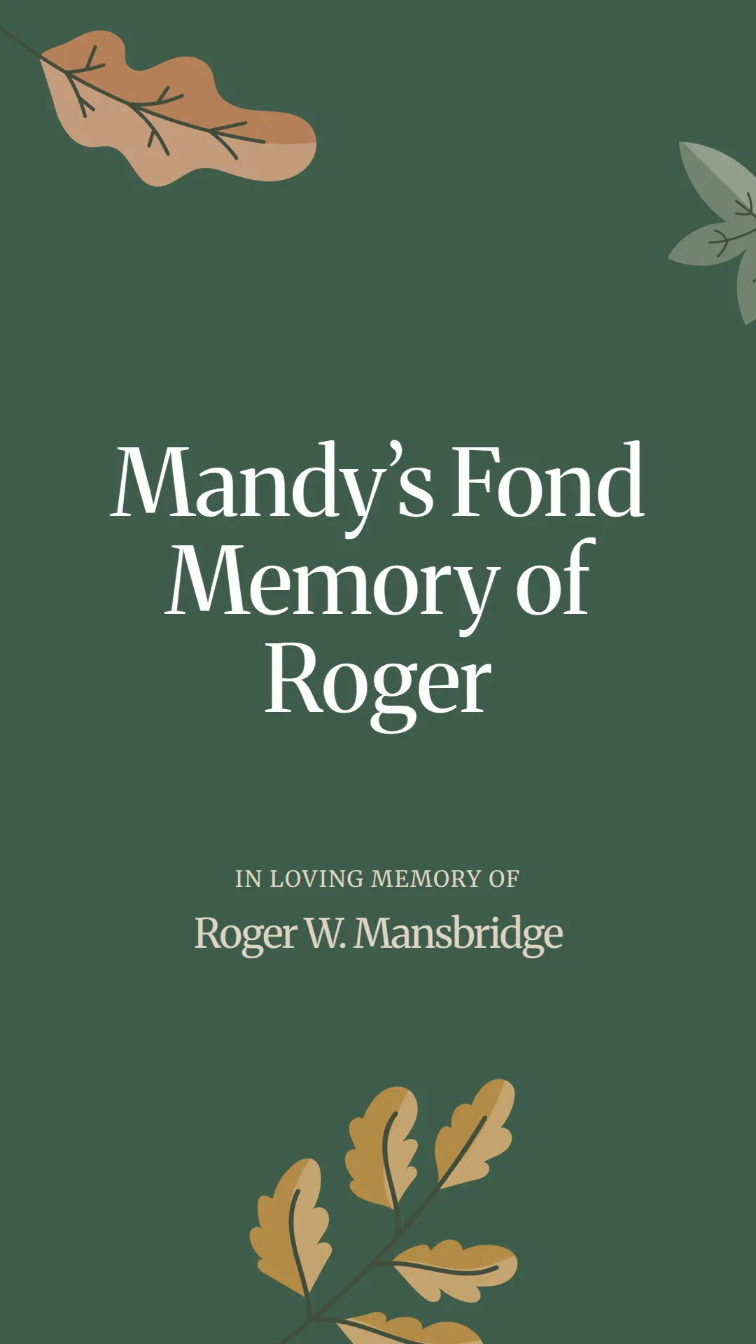 Mandy’s Fond Memory of Roger