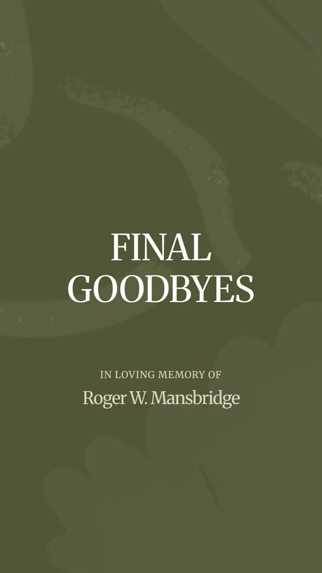 A Heartfelt Farewell to Roger W. Mansbridge