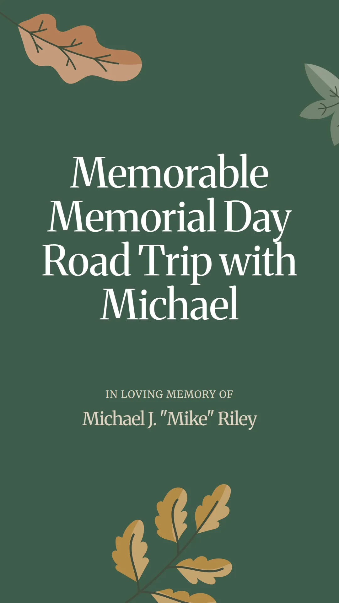 Memorable Memorial Day Road Trip with Michael