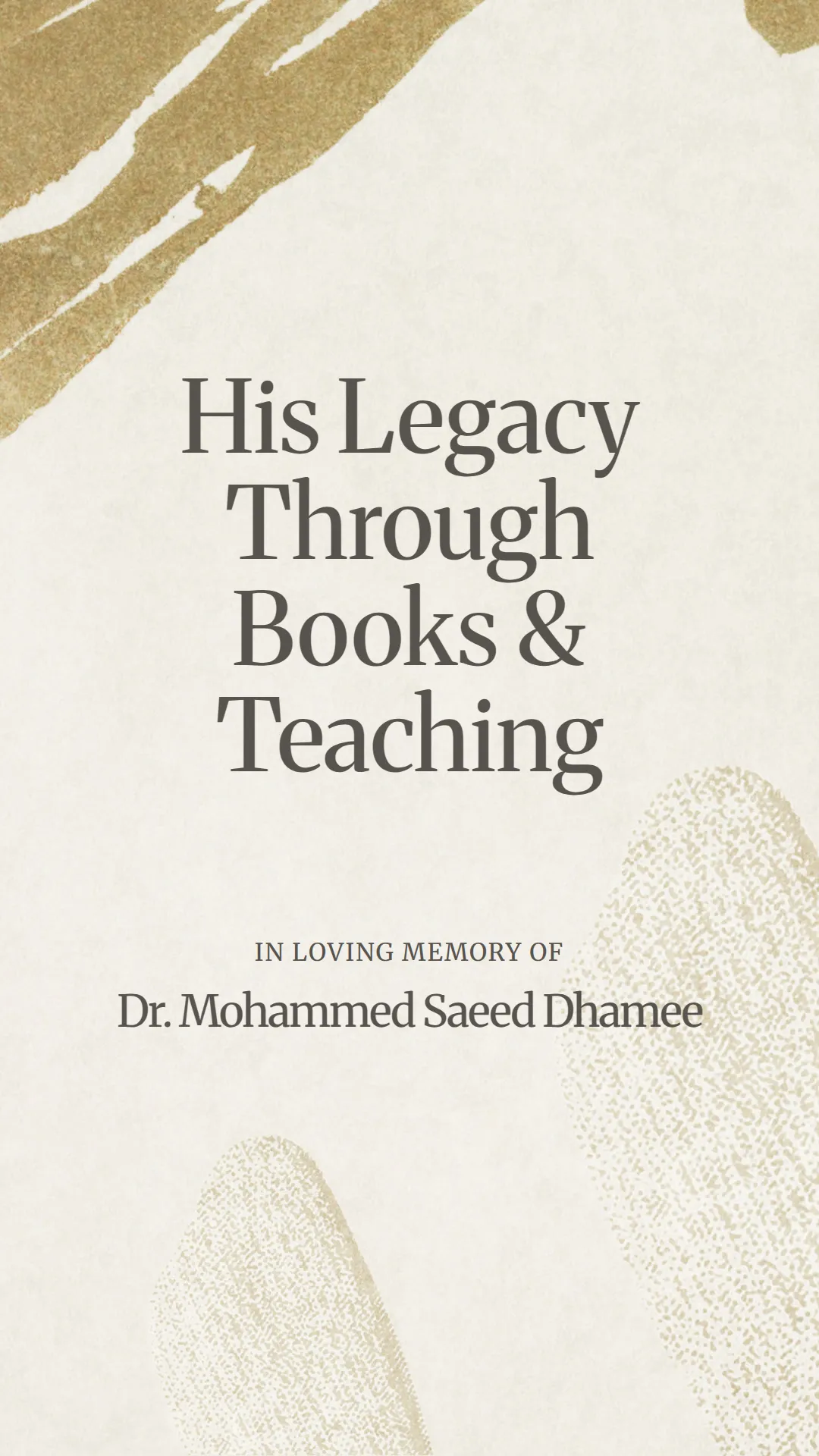 His Legacy Through Books and Teaching